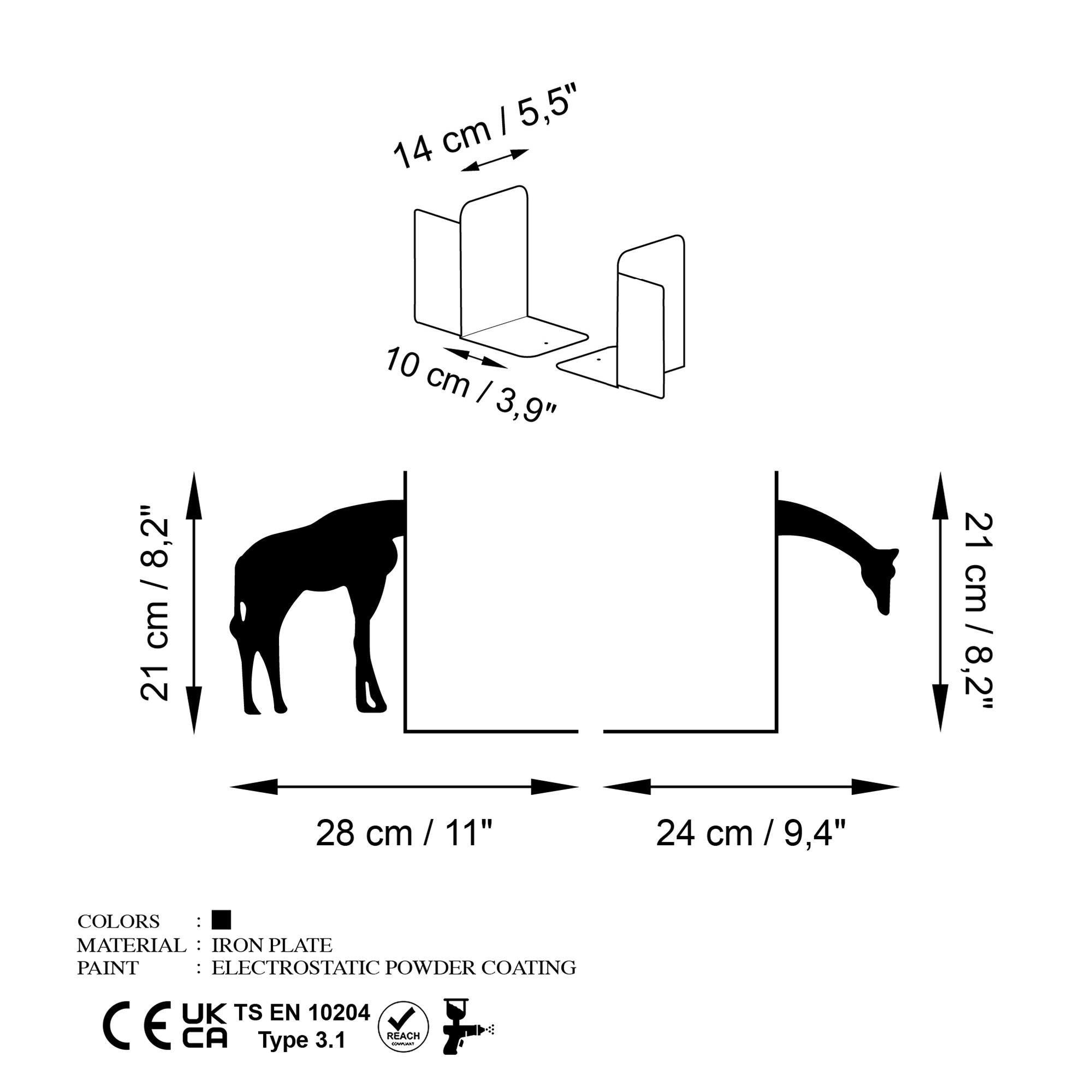 KT-026 Dekoratif Metal Kitap Tutucu | ByLamp