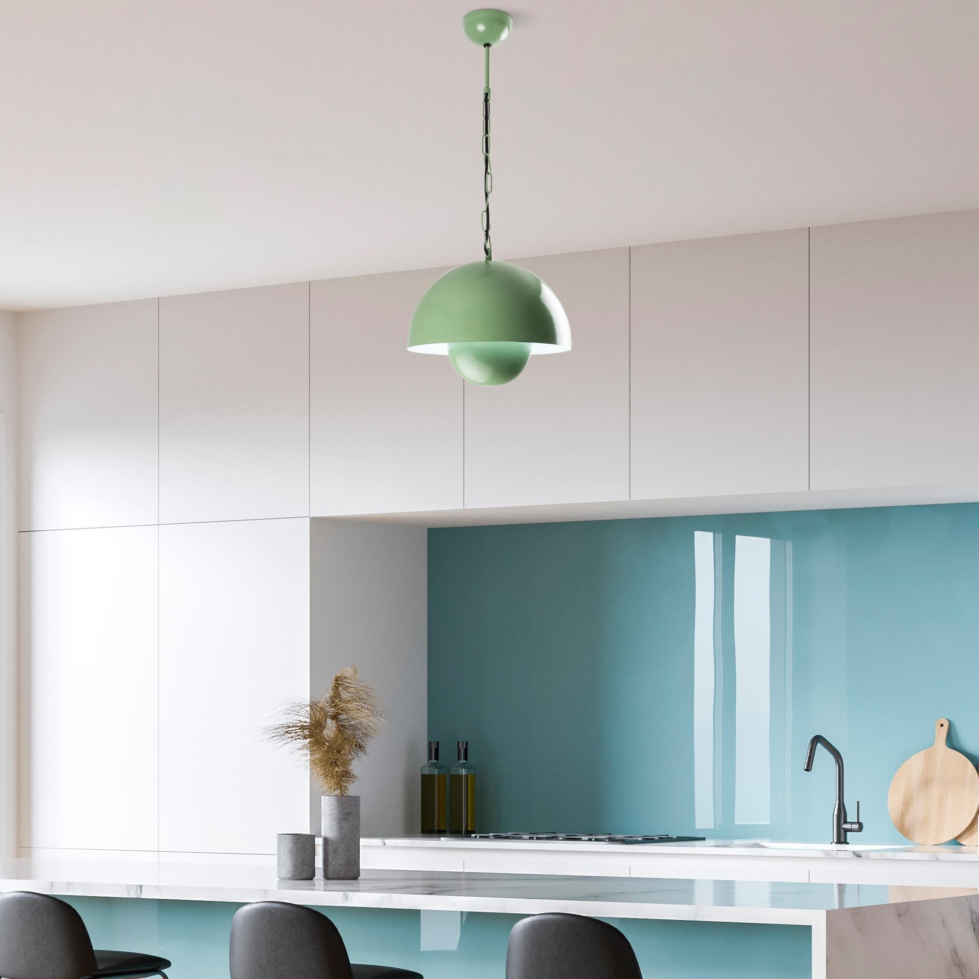 Küre 30 15 Nus 2676 Mint Yeşili Sıvama Sarkıt Aydınlatma | ByLamp