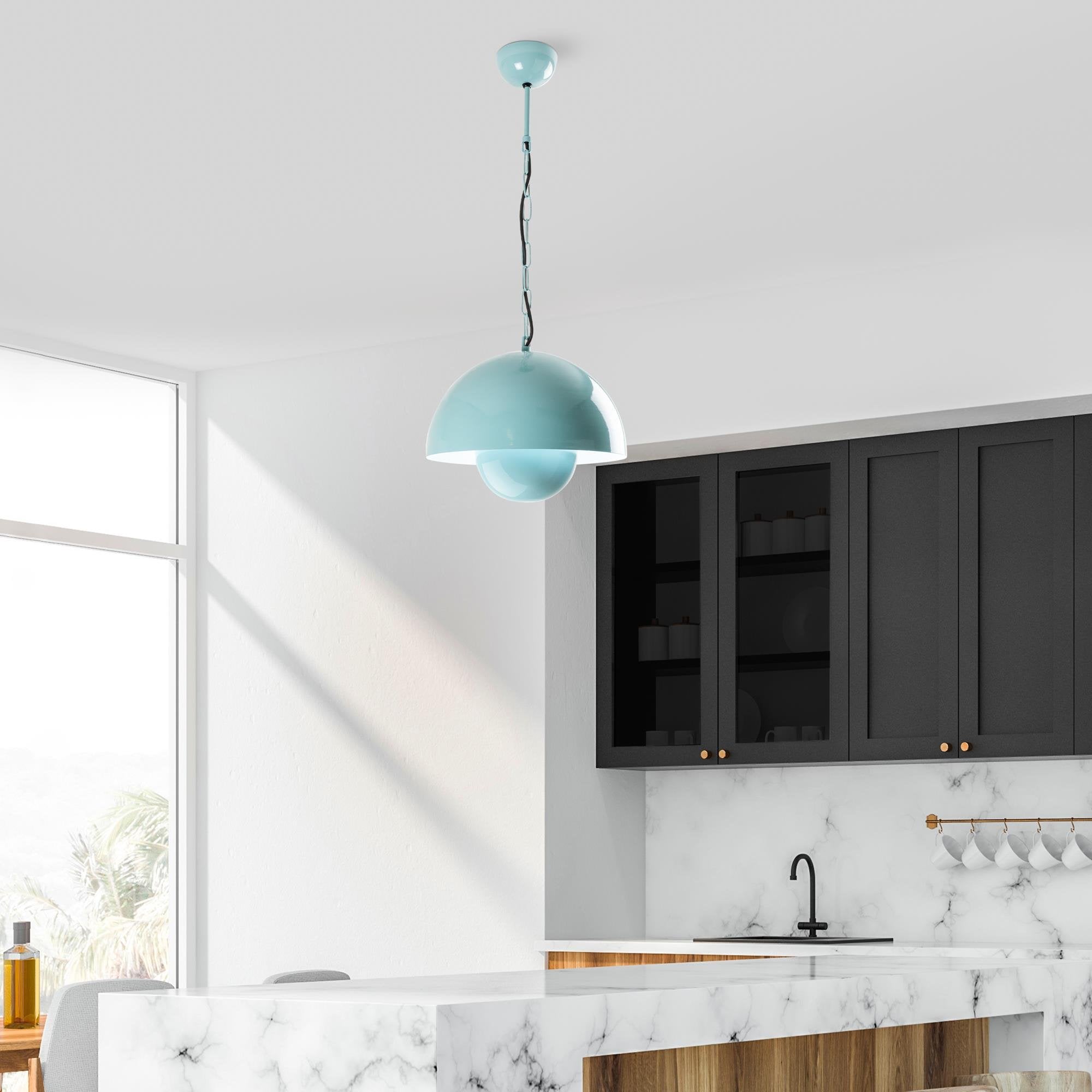 Küre 30 15 Nus 2676 Turkuaz Sıvama Sarkıt Aydınlatma | ByLamp