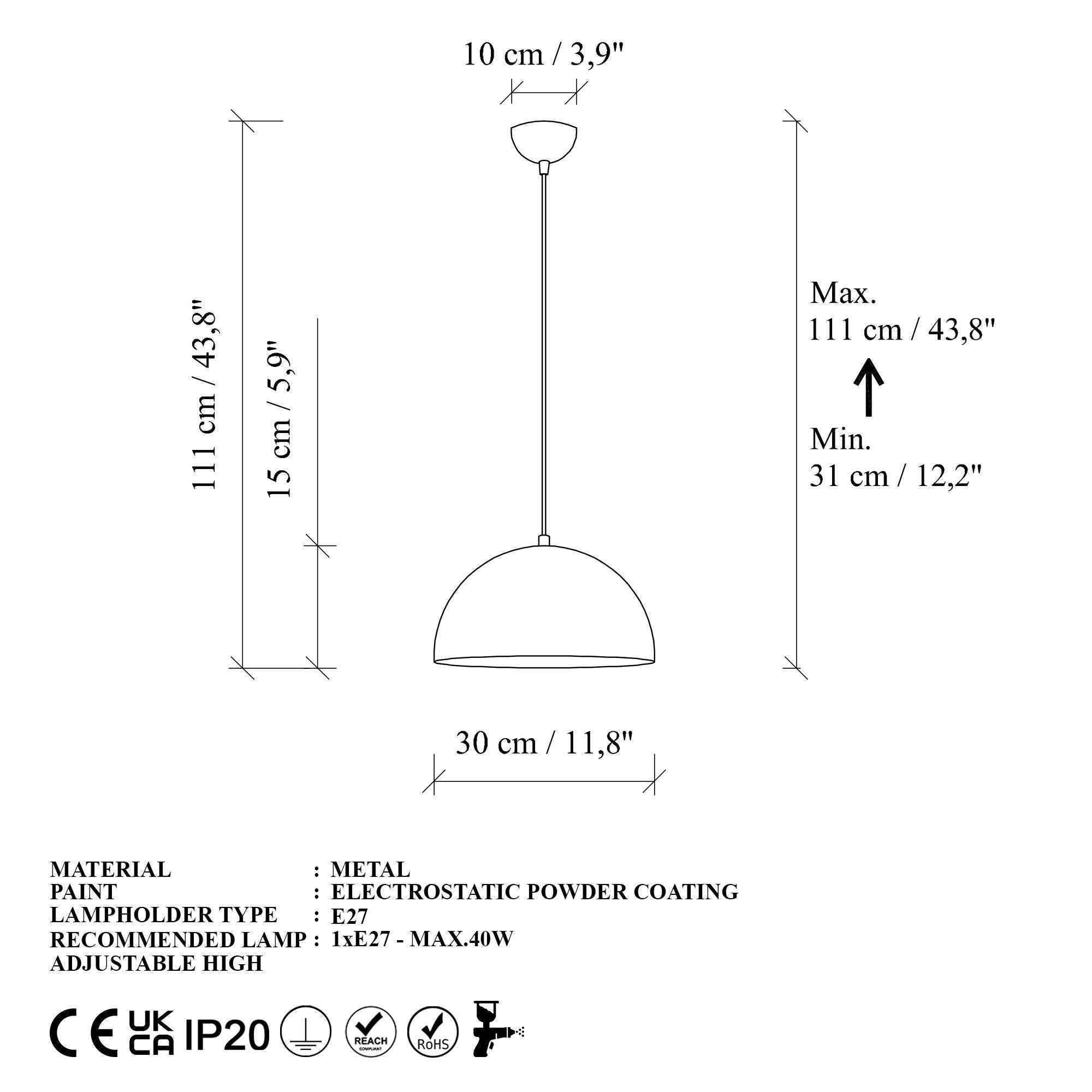 Küre 30 MR 721 1 Sıvama Sarkıt Aydınlatma | ByLamp