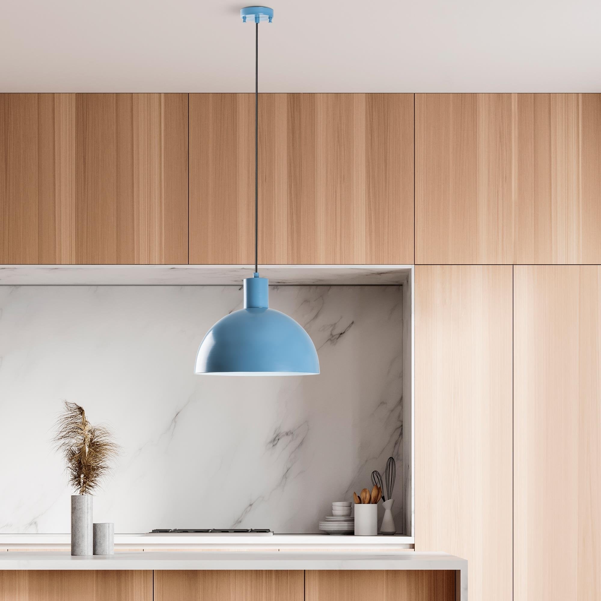 Küre 30 MR 993 Açık Mavi Sıvama Sarkıt Aydınlatma | ByLamp