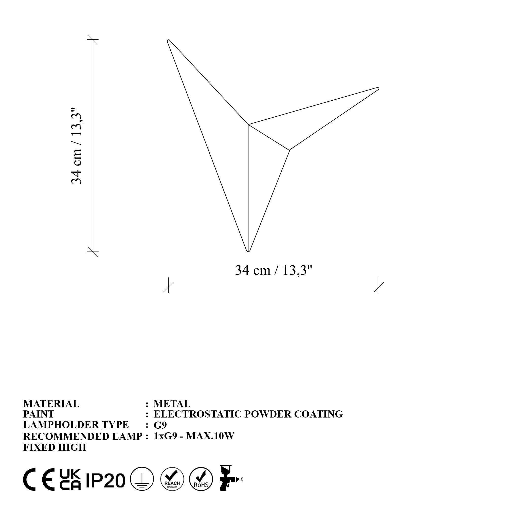 Kuş NUW 3204 Black Rustik Aplik Duvar Aydınlatma | ByLamp