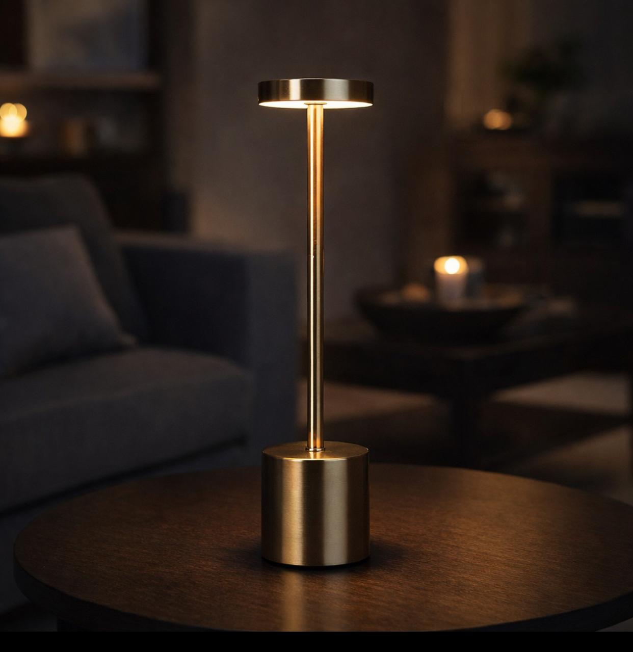 USB Şarjlı Dokunmatik Gümüş Masa Lambası | ByLamp