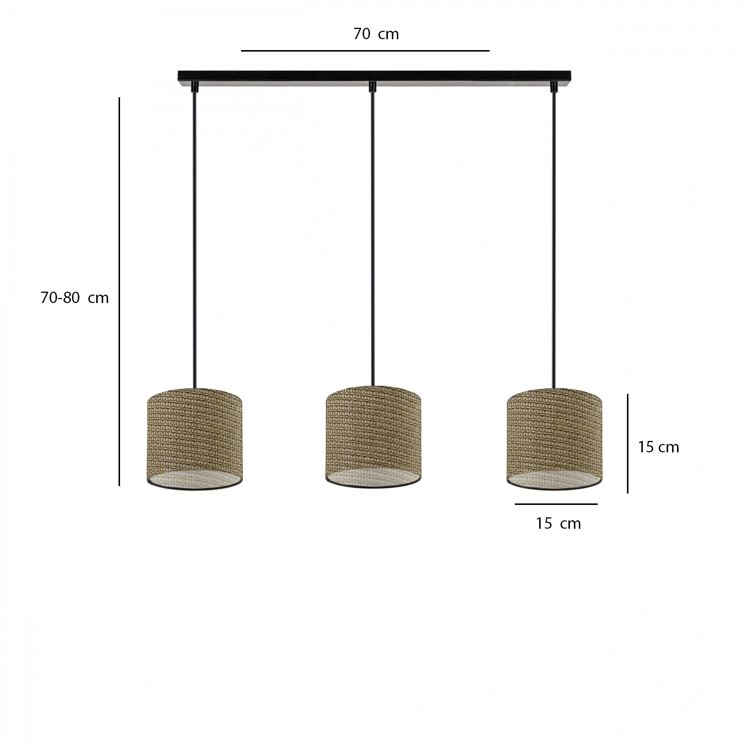 Loft 3 Piece Knitted Pattern Headboard Lampshade Pendant Lamp | ByLamp