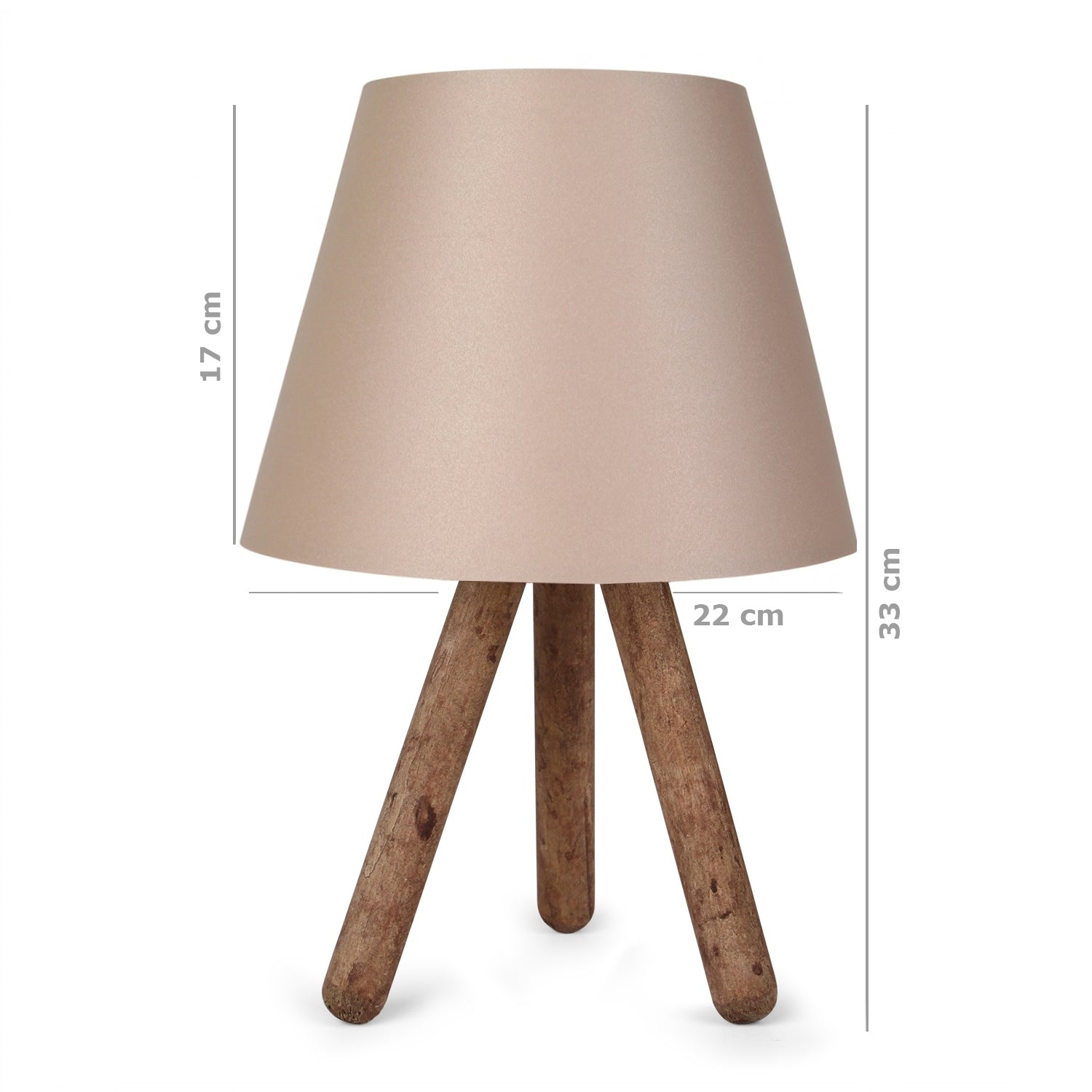 Luce Wooden Three-Legged Lampshade Cream Brown | ByLamp