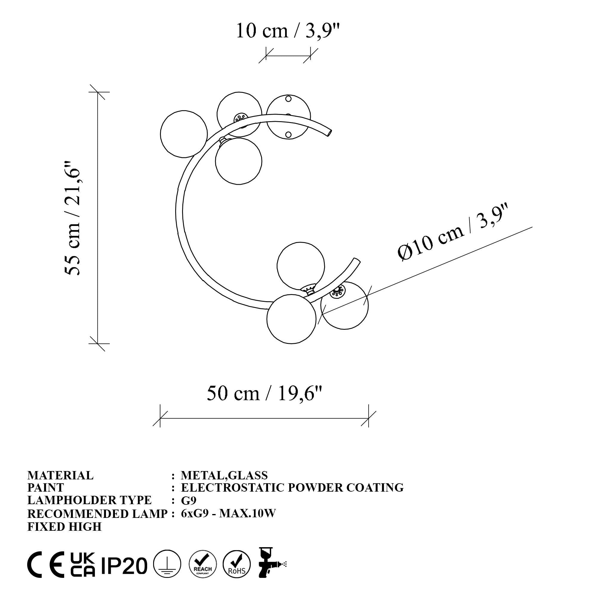 Luminar 14130 Cam Aplik Duvar Aydınlatma | ByLamp