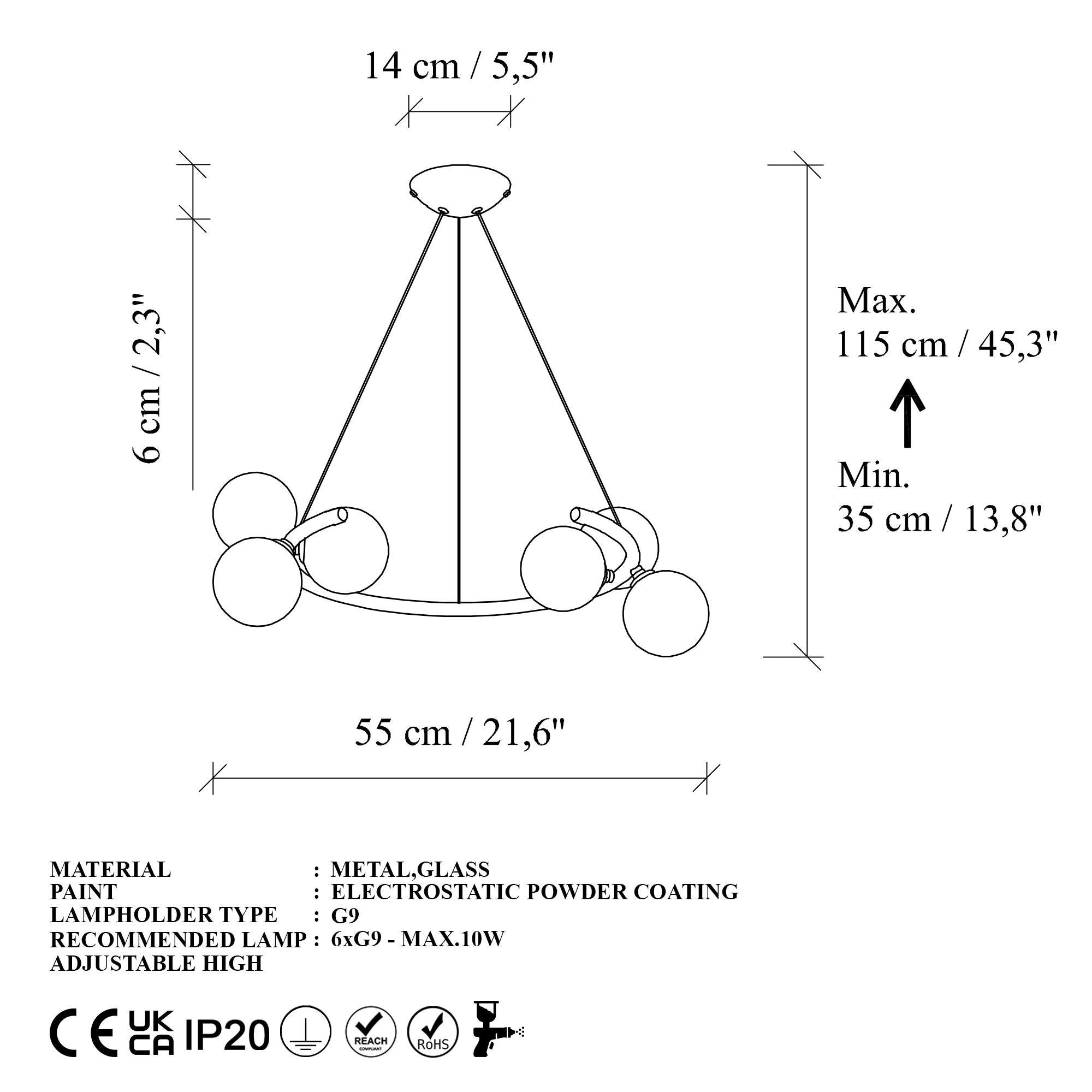Luminar 14145 Cam Avize Aydınlatma | ByLamp