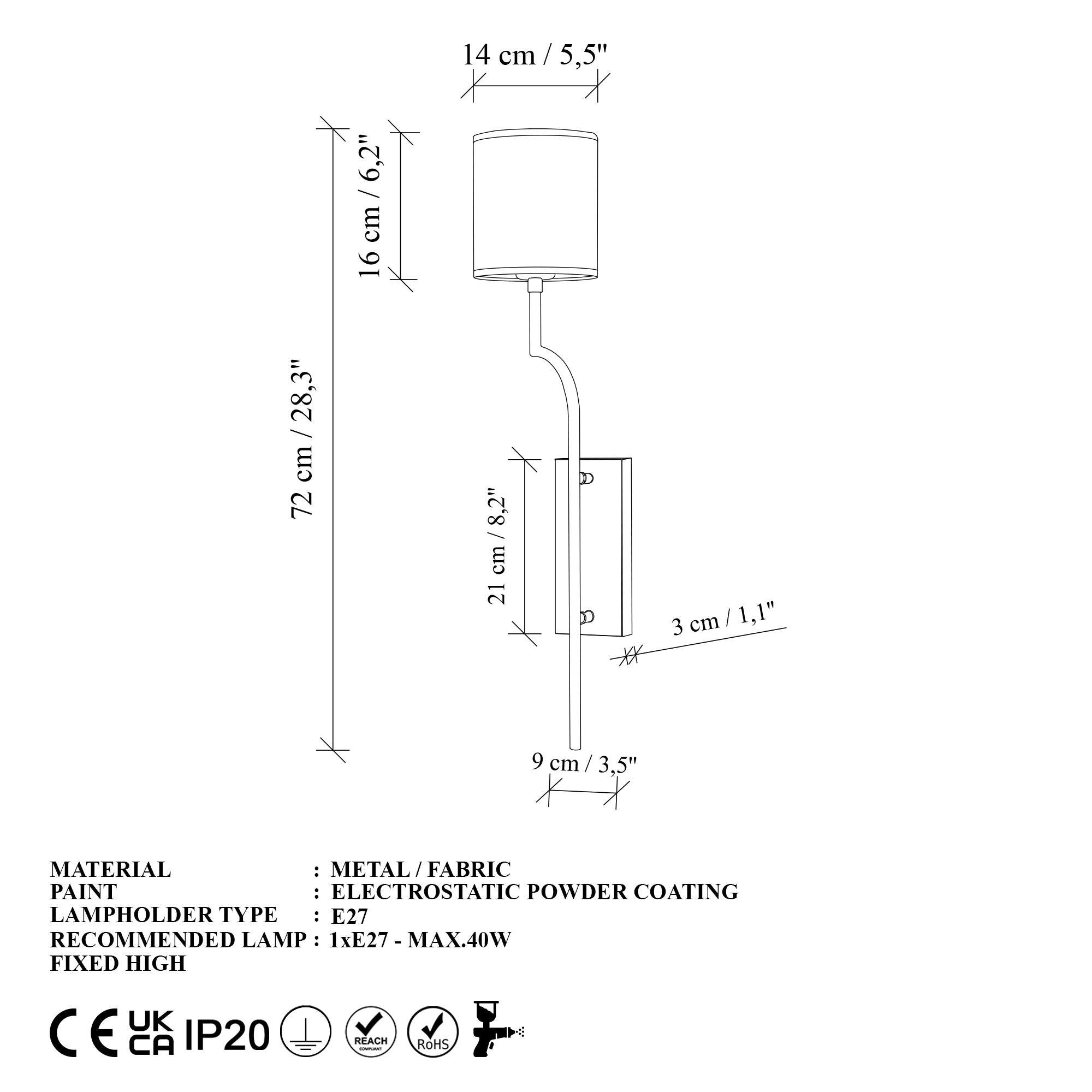 Lumora 15337 Abajur Aplik Duvar Aydınlatma | ByLamp