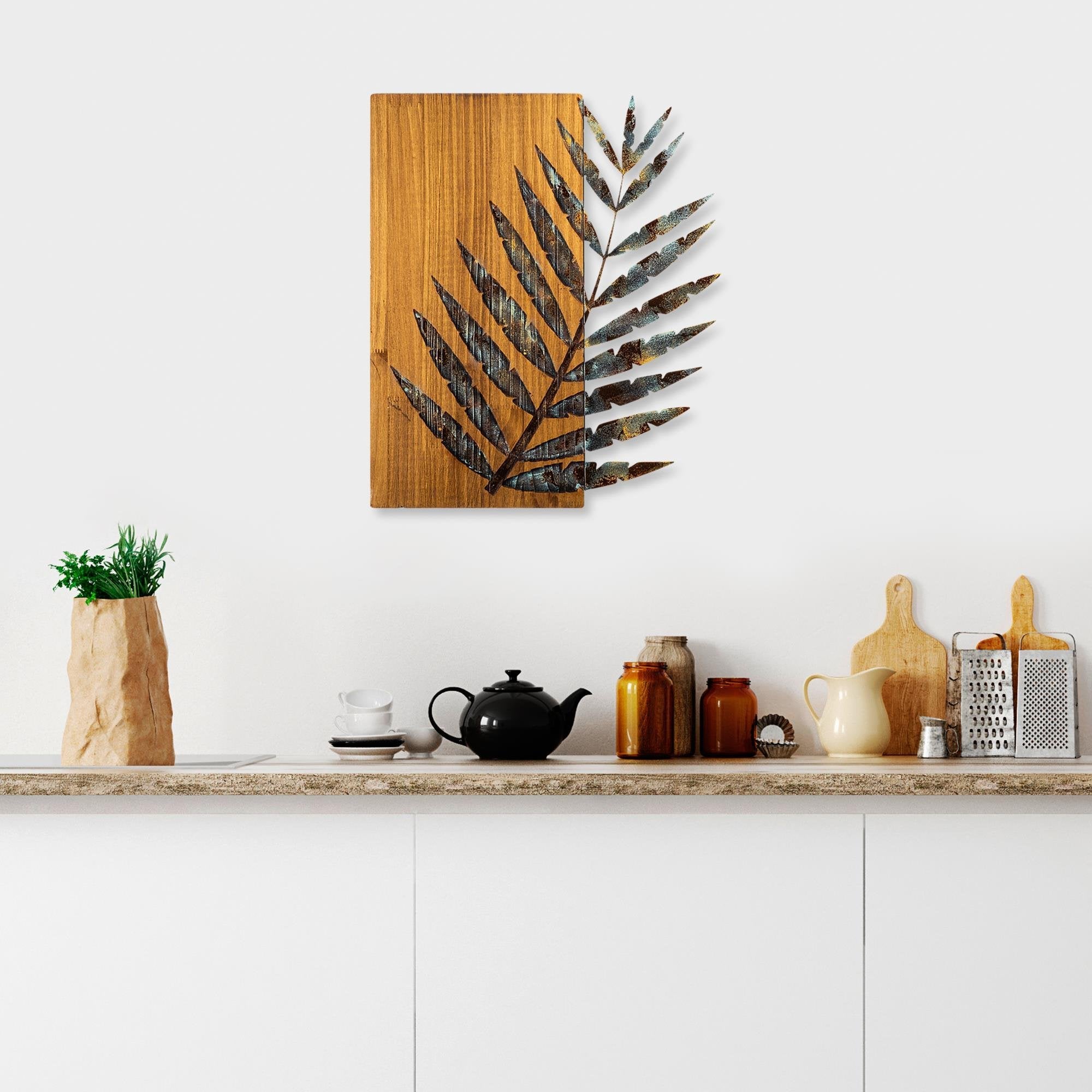 MA-119-A Ahşap Metal Duvar Tablosu | ByLamp