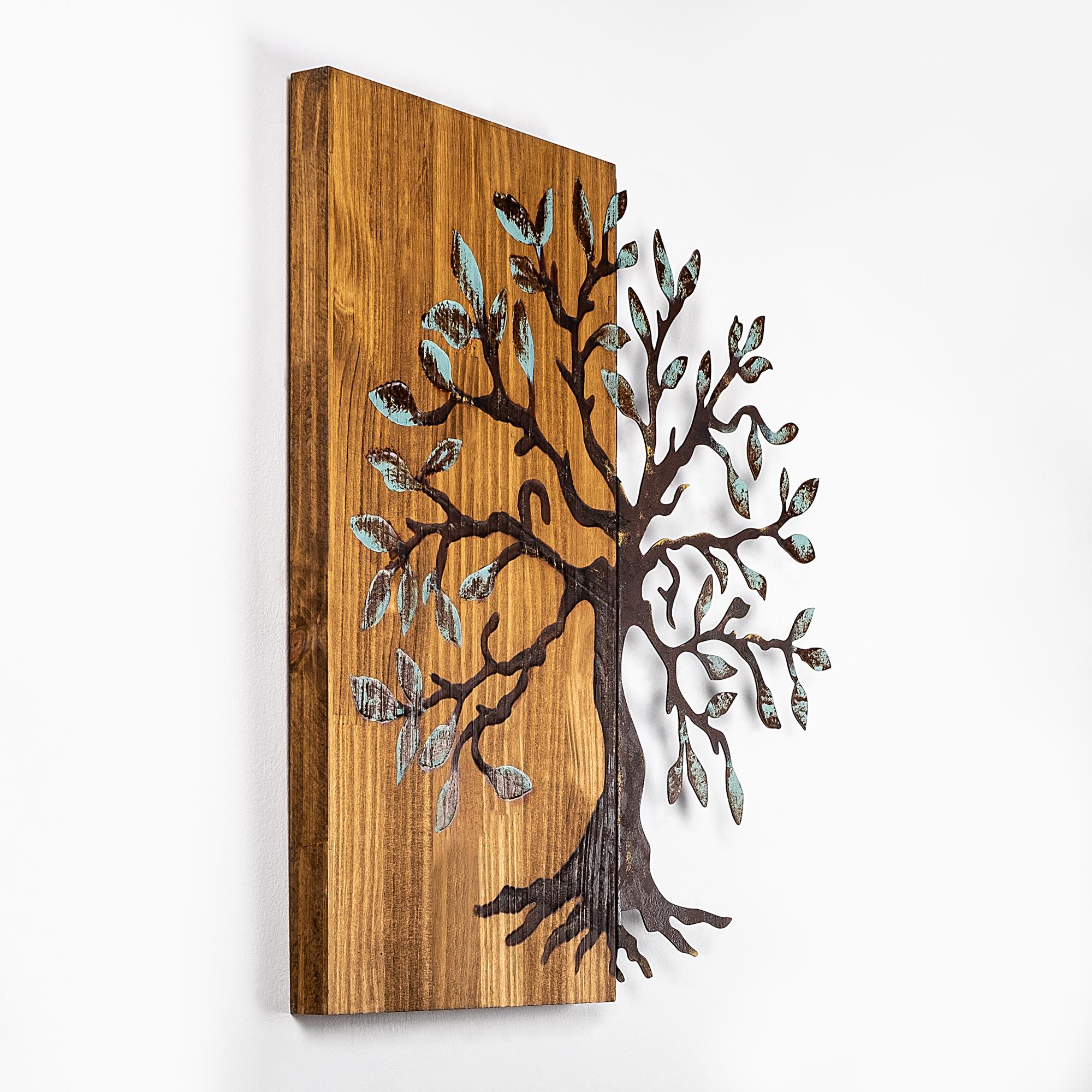 MA-124-A Ahşap Metal Duvar Tablosu | ByLamp