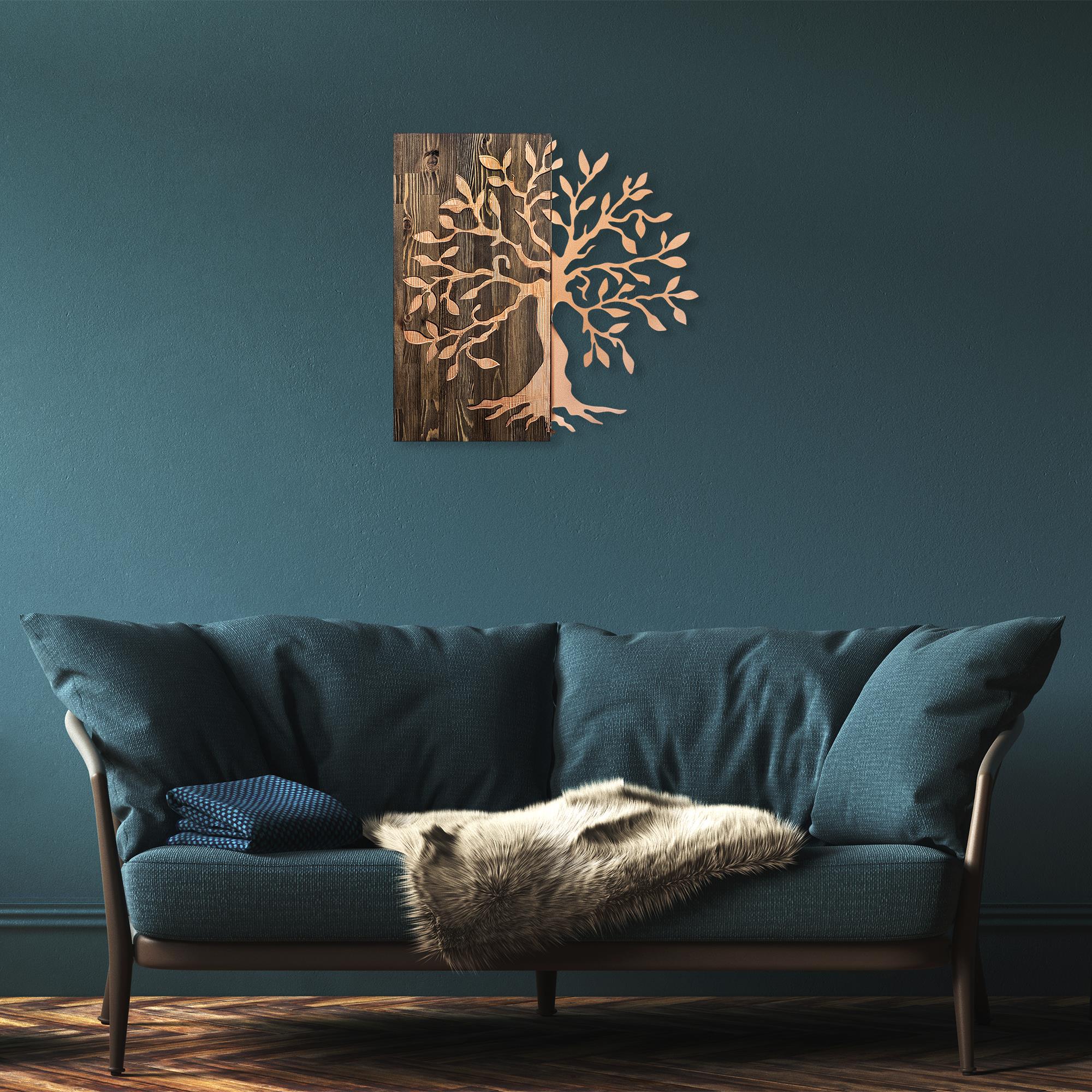 MA-124 Ahşap Metal Duvar Tablosu | ByLamp