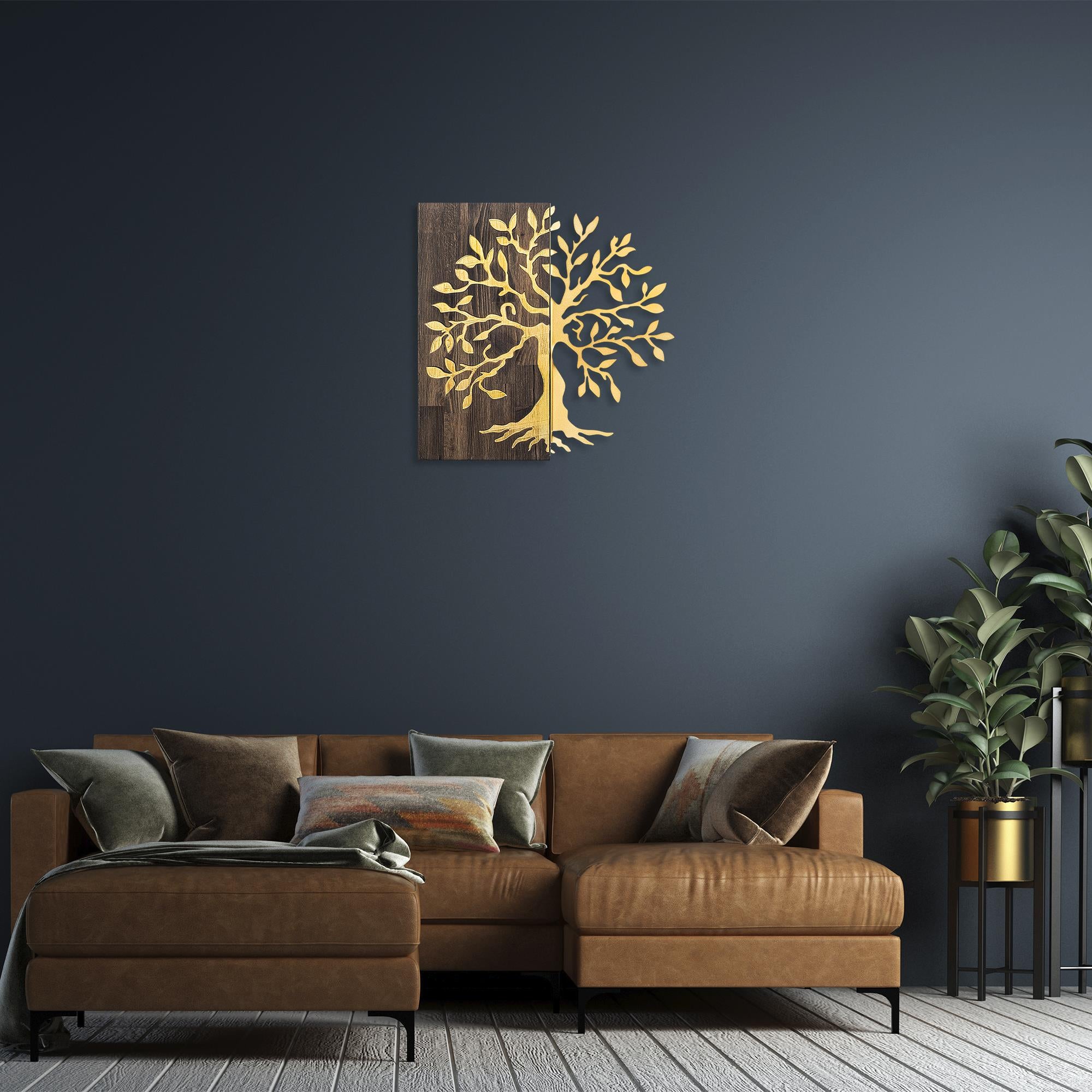 MA-124 Ahşap Metal Duvar Tablosu | ByLamp