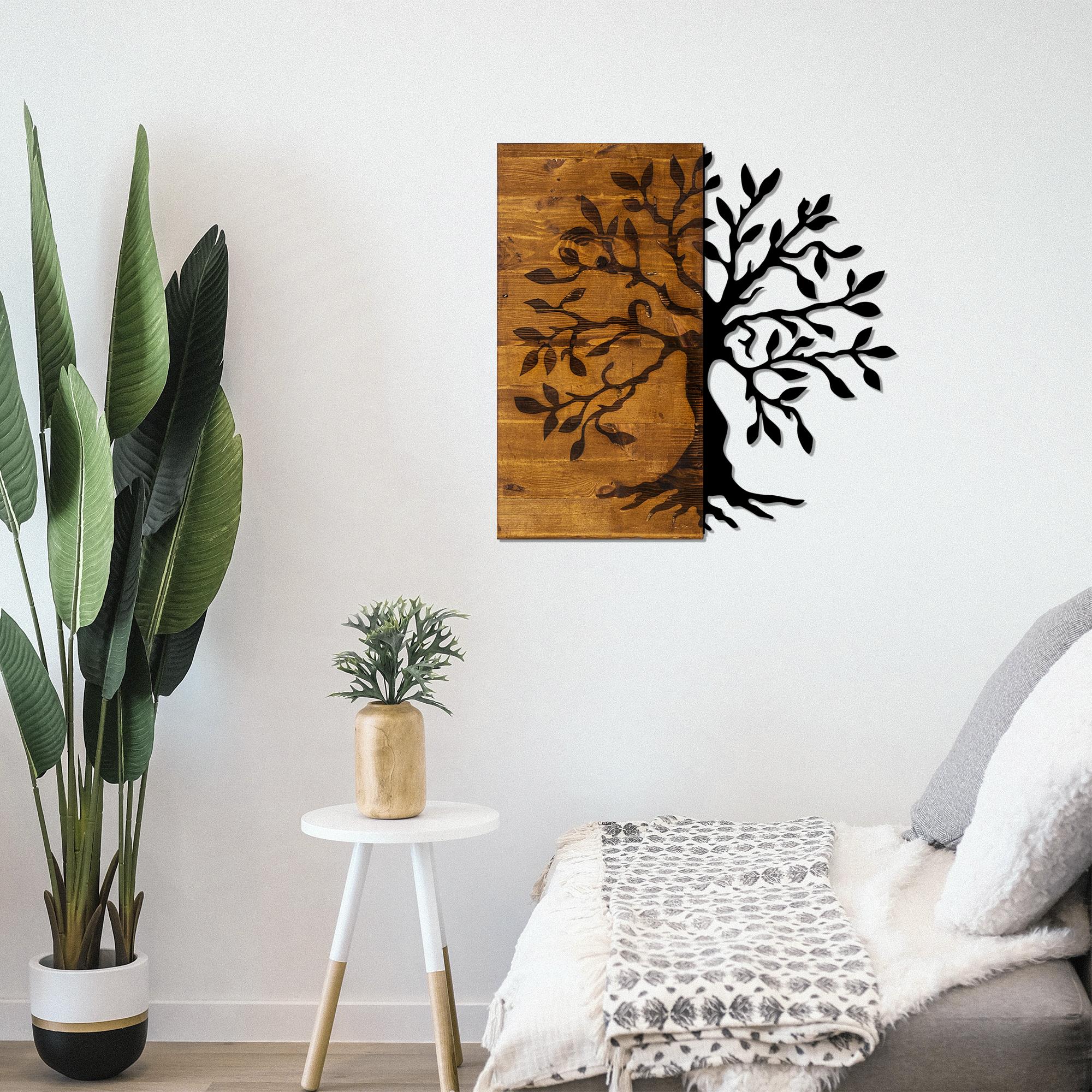 MA-124 Ahşap Metal Duvar Tablosu | ByLamp