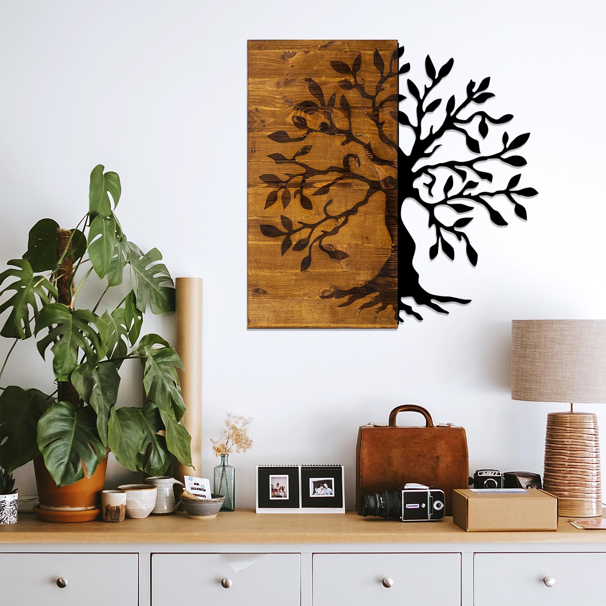 MA-124 Ahşap Metal Duvar Tablosu | ByLamp