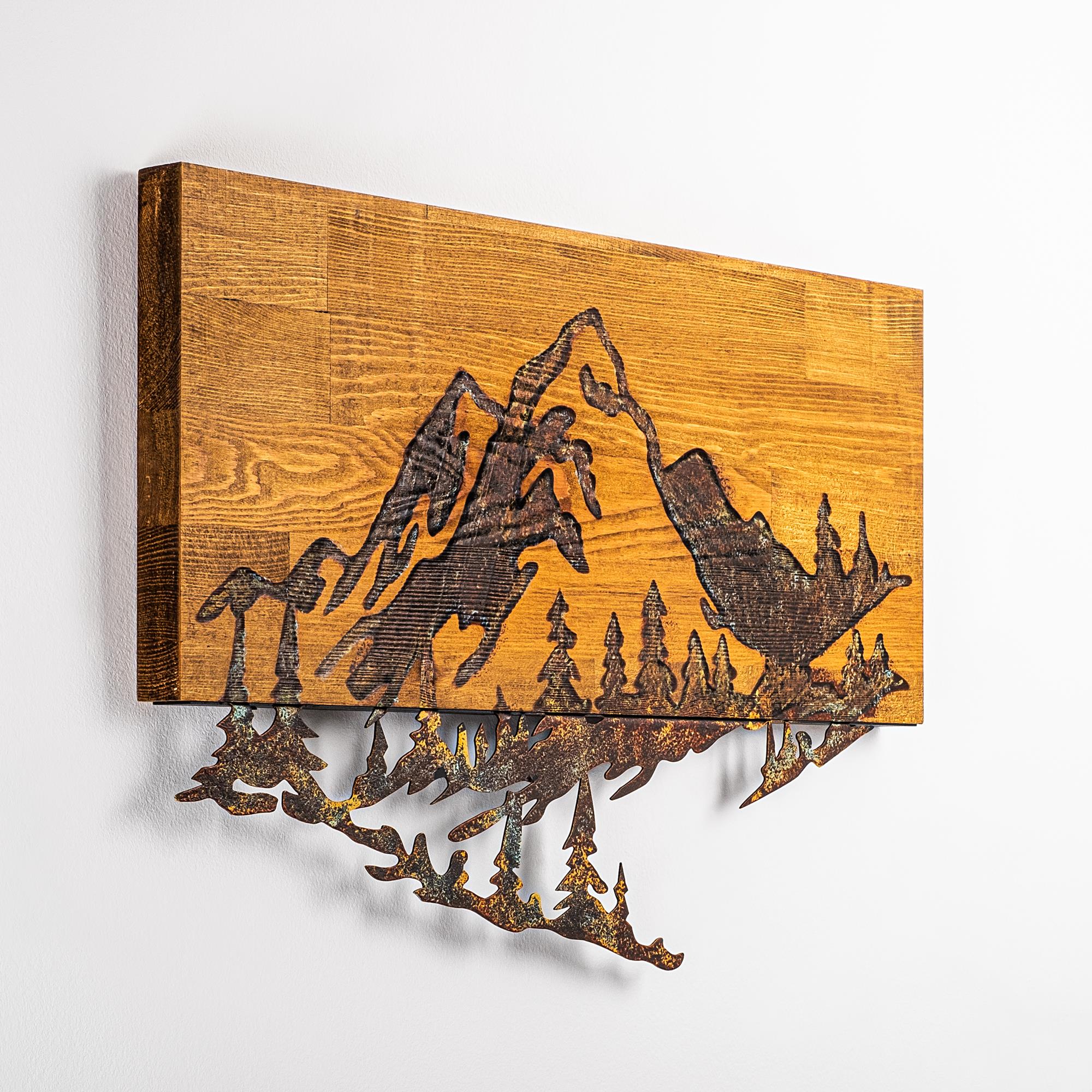 MA-128-A Ahşap Metal Duvar Tablosu | ByLamp