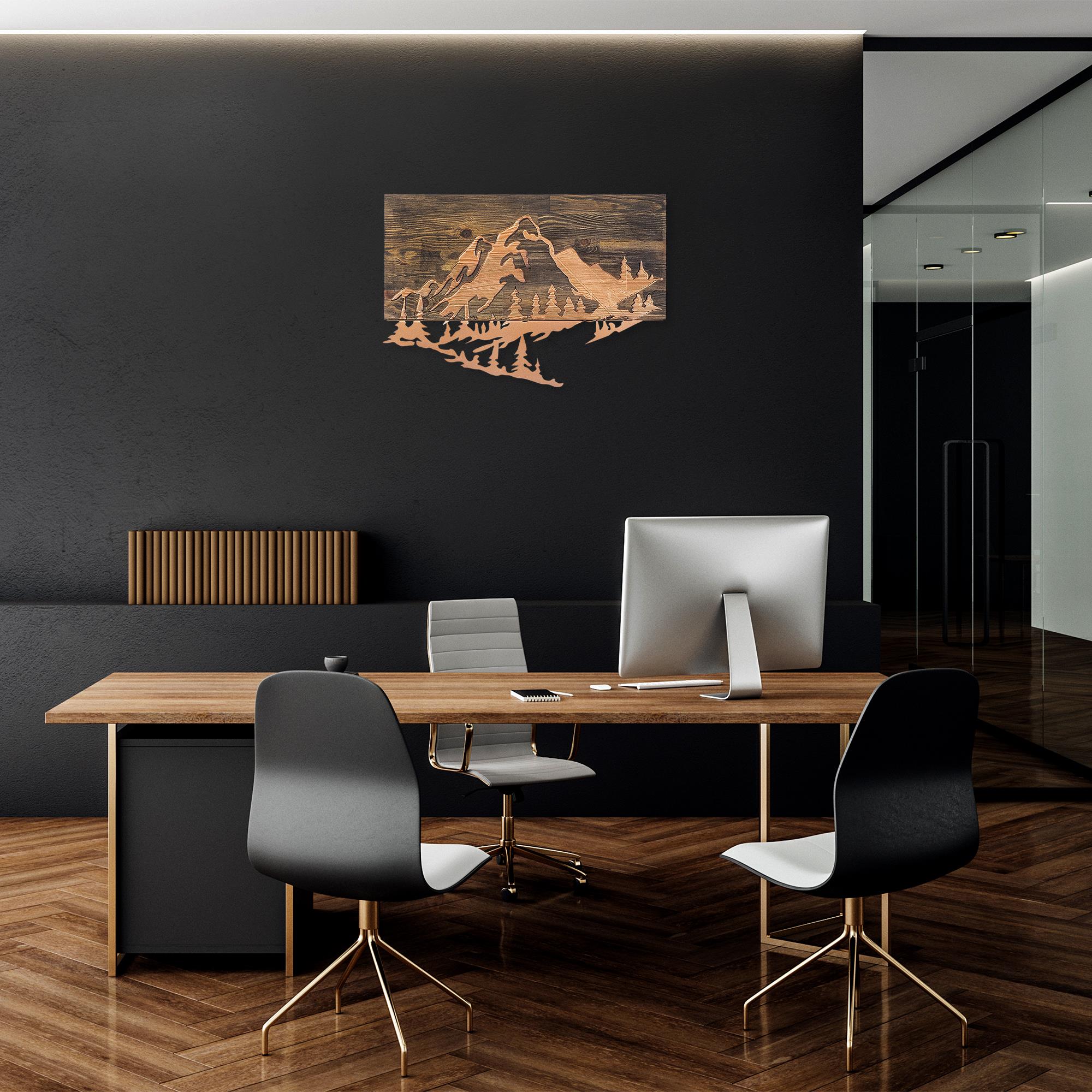 MA-128 Ahşap Metal Duvar Tablosu | ByLamp