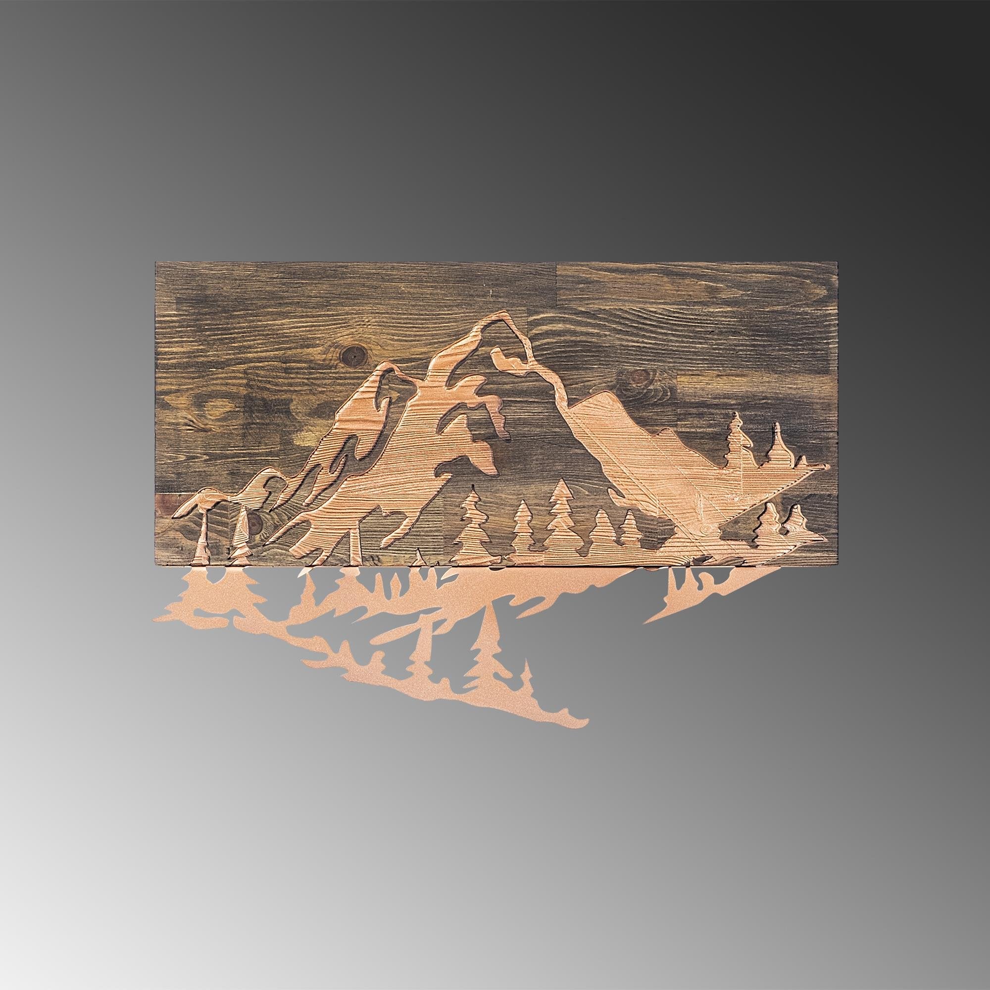 MA-128 Ahşap Metal Duvar Tablosu | ByLamp