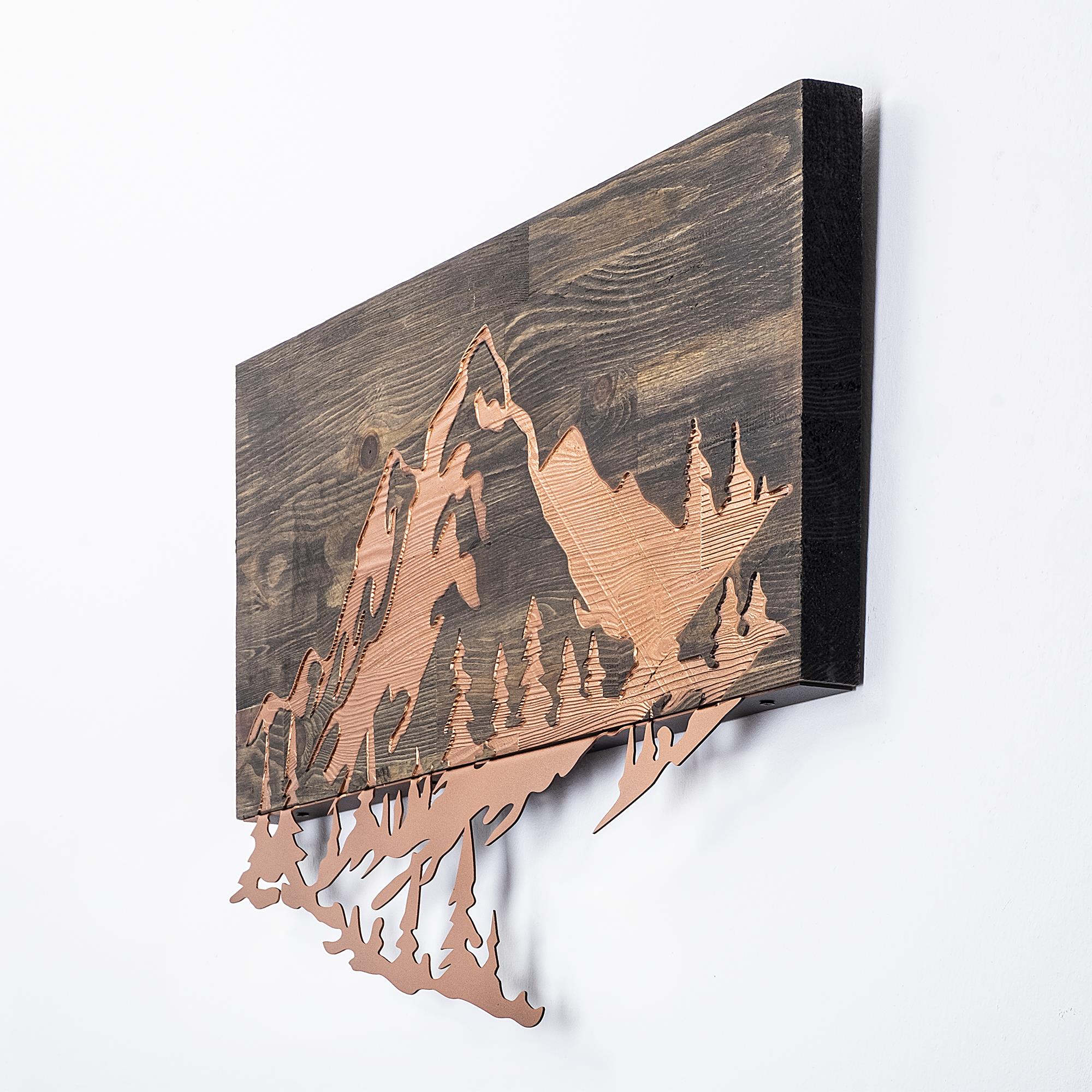 MA-128 Ahşap Metal Duvar Tablosu | ByLamp