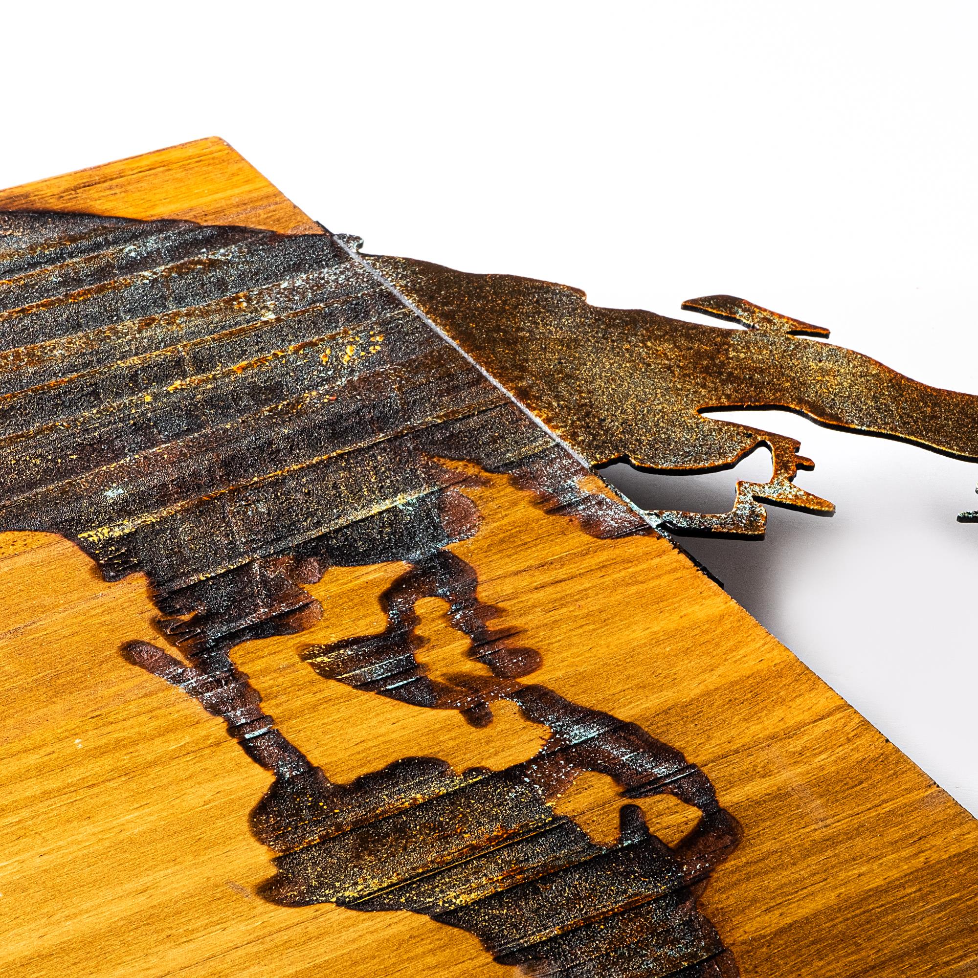 MA-145-A Ahşap Metal Duvar Tablosu | ByLamp