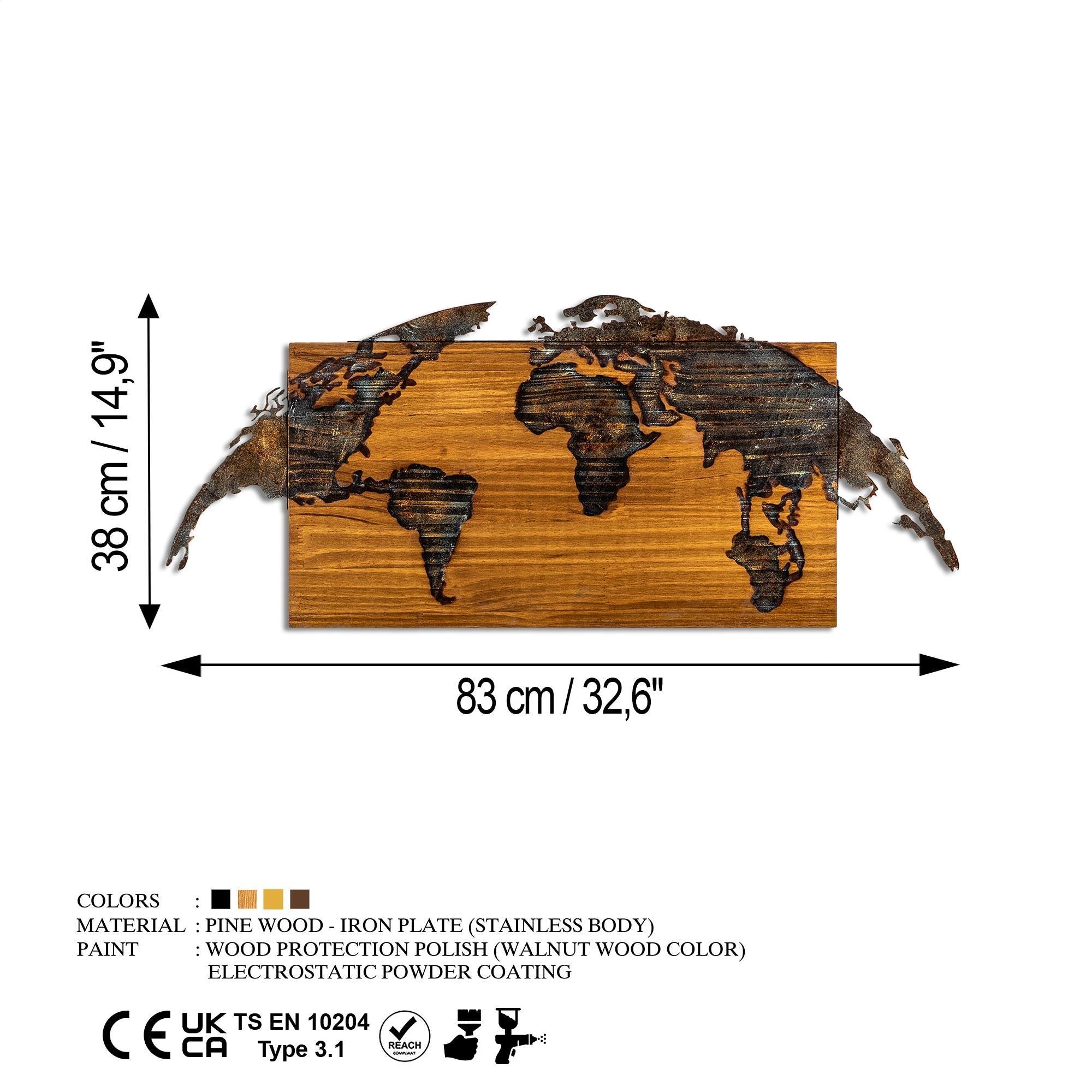 MA-145-A Ahşap Metal Duvar Tablosu | ByLamp