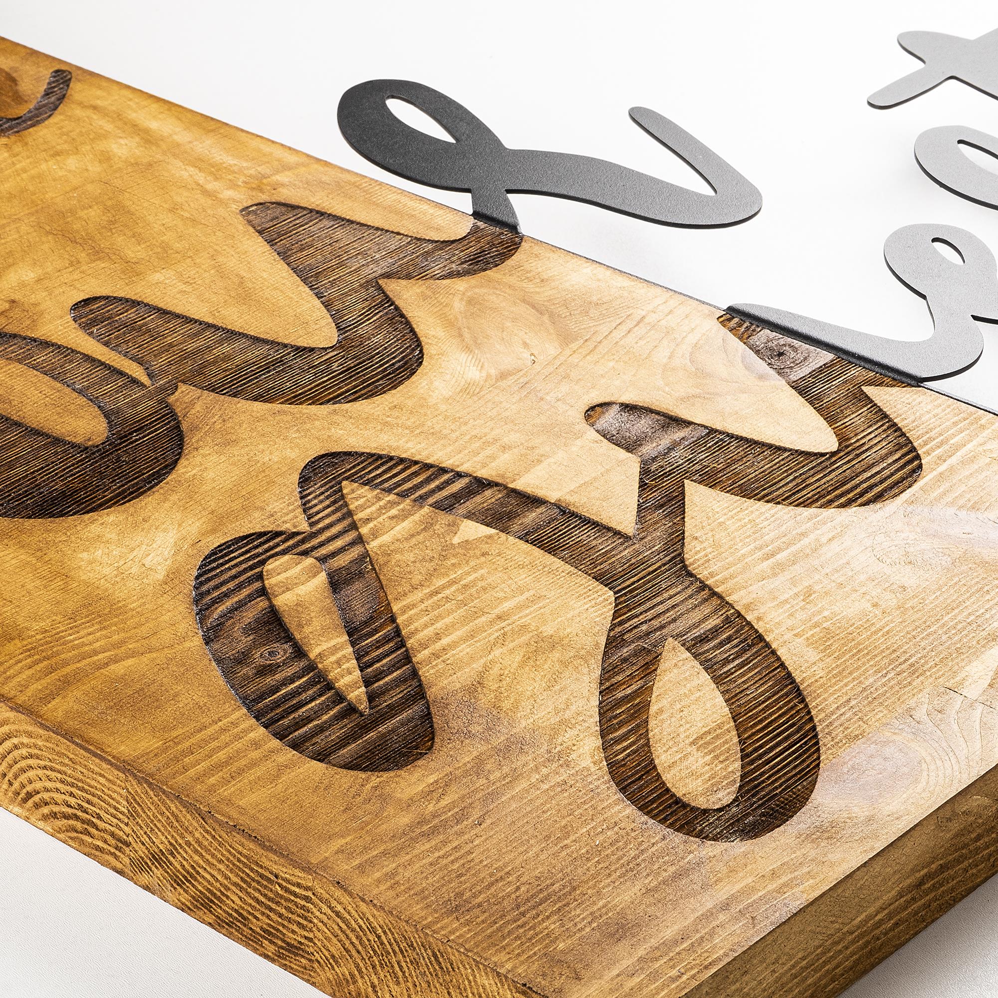 MA-153 Ahşap Metal Duvar Tablosu | ByLamp