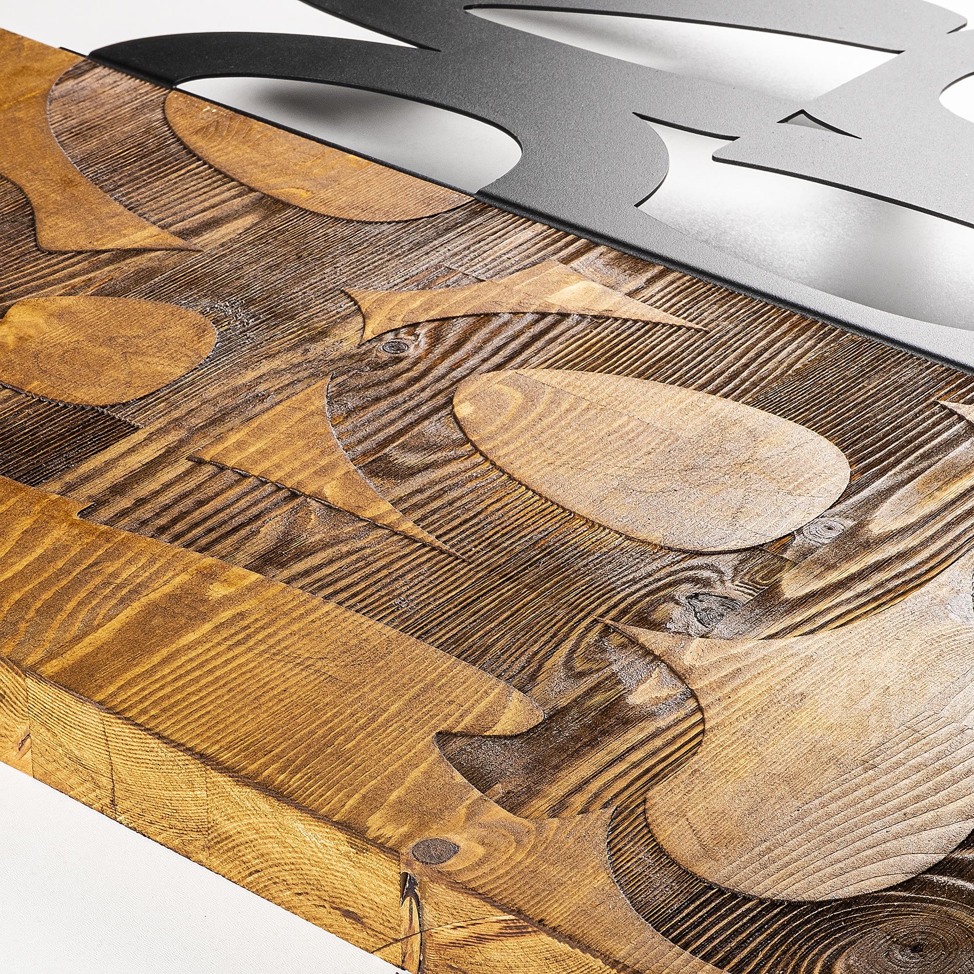 MA-156 Ahşap Metal Duvar Tablosu | ByLamp