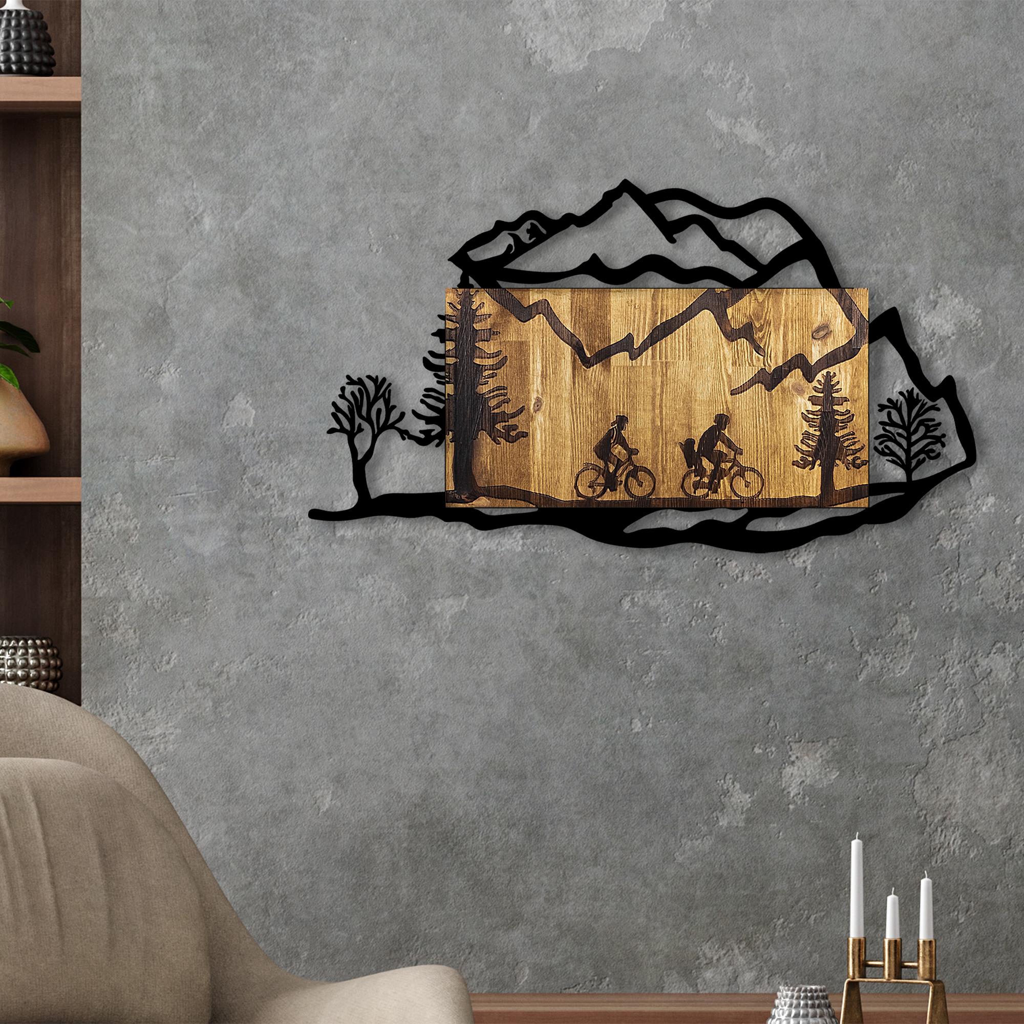 MA-244 Ahşap Metal Duvar Tablosu | ByLamp