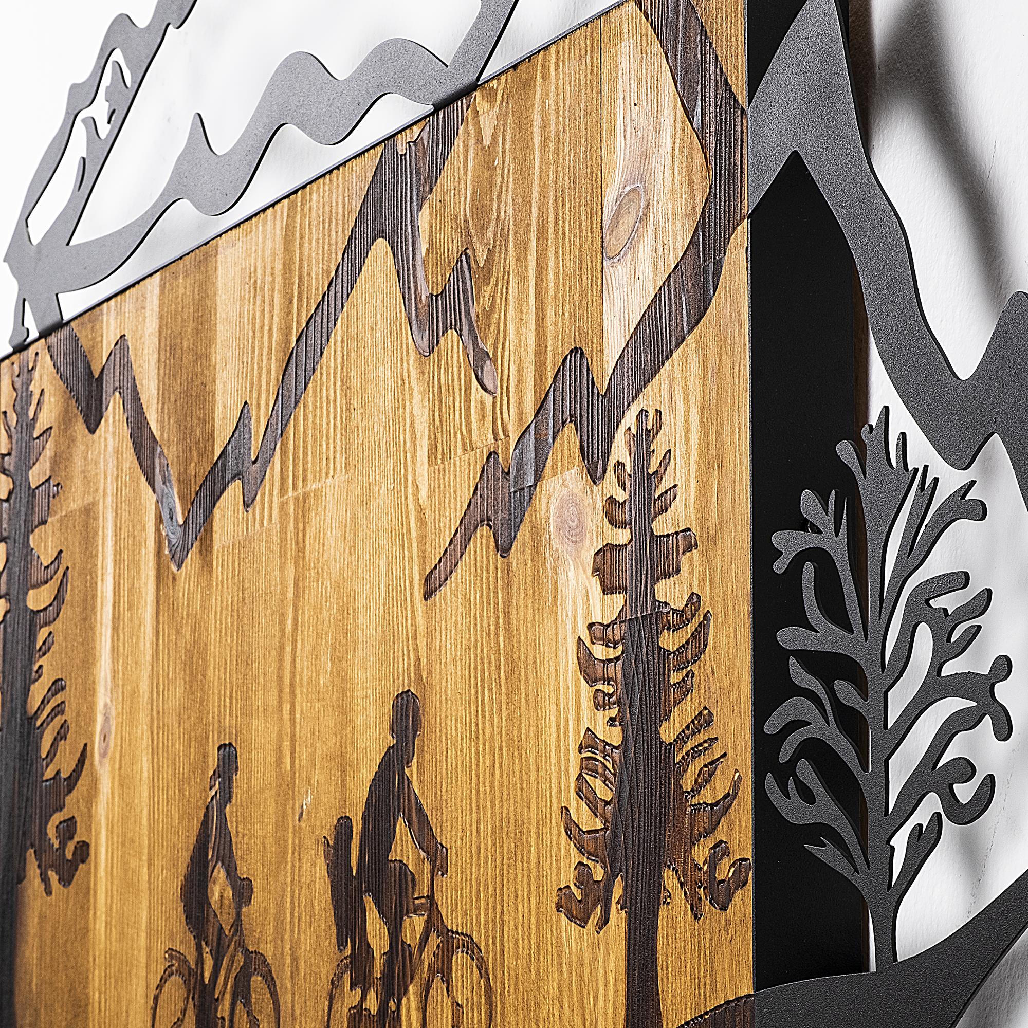 MA-244 Ahşap Metal Duvar Tablosu | ByLamp