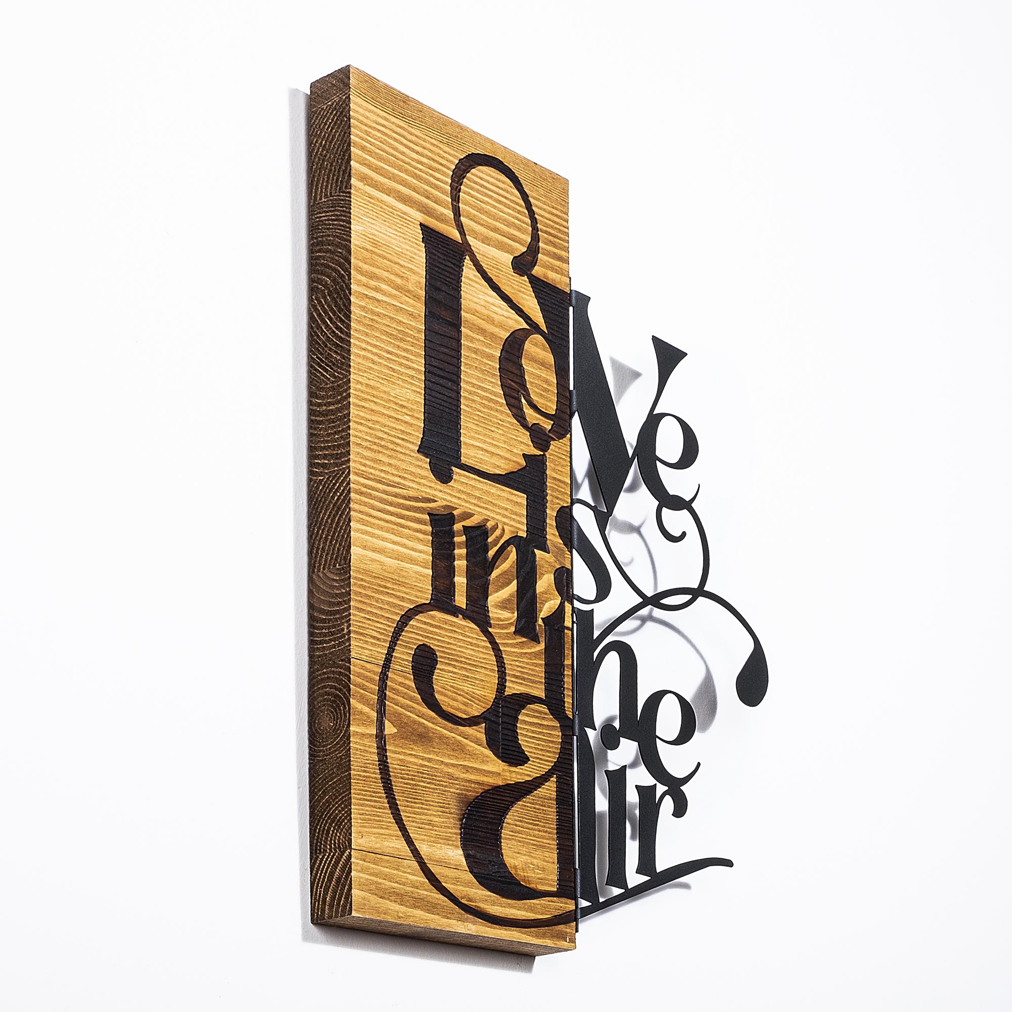 MA-257 Ahşap Metal Duvar Tablosu | ByLamp