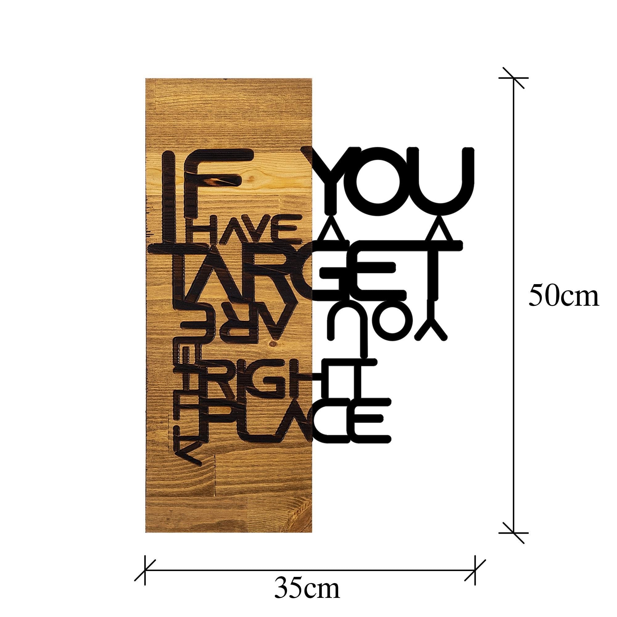 MA-258 Ahşap Metal Duvar Tablosu | ByLamp