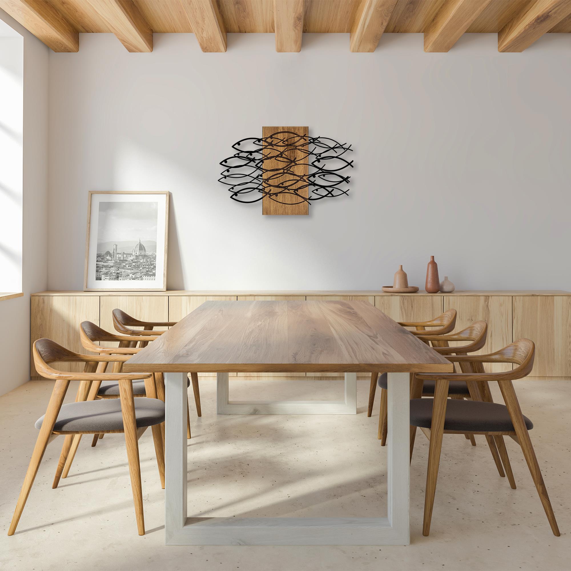 MA-304 Ahşap Metal Duvar Tablosu | ByLamp