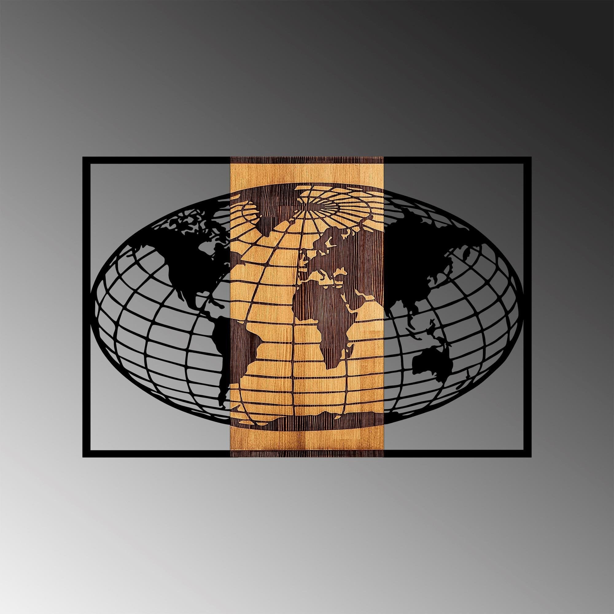 MA-326 Ahşap Metal Duvar Tablosu | ByLamp