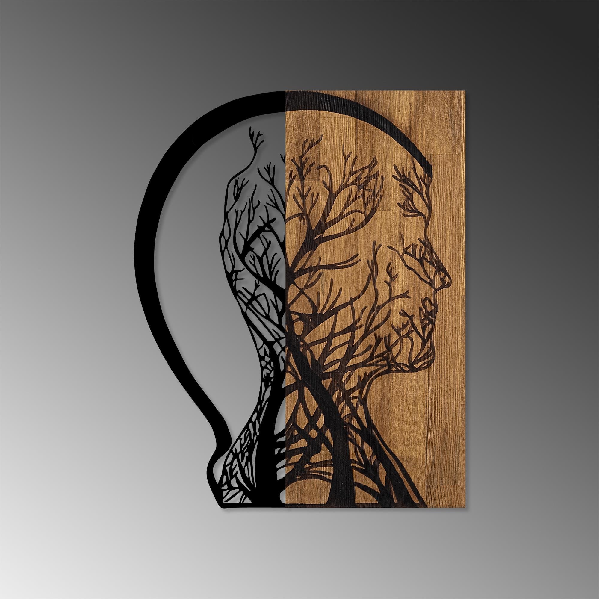 MA-341 Ahşap Metal Duvar Tablosu | ByLamp