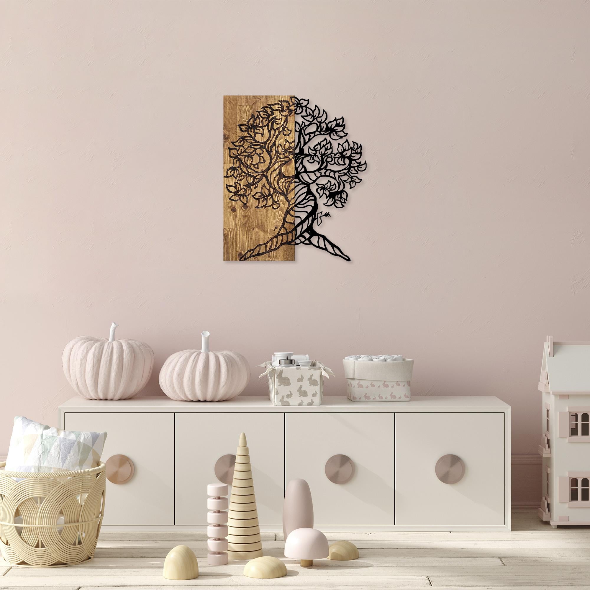 MA-346 Ahşap Metal Duvar Tablosu | ByLamp