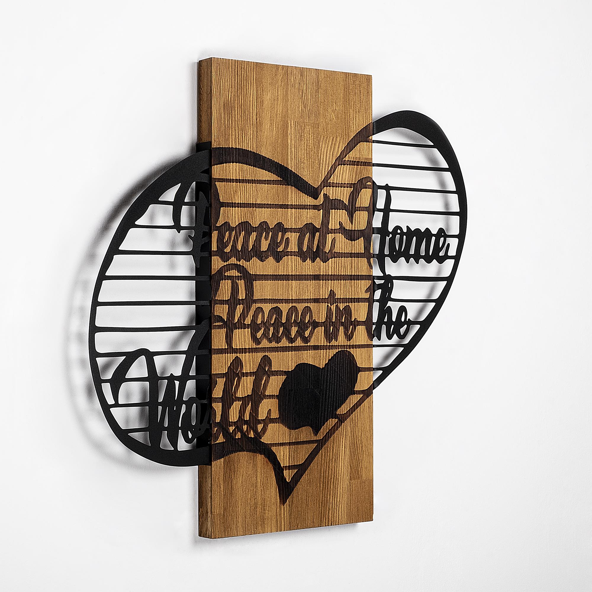 MA-360 Ahşap Metal Duvar Tablosu | ByLamp