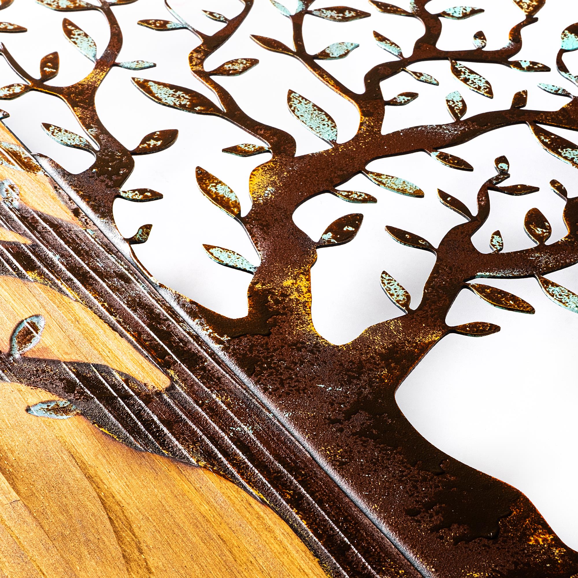 MA-371-A Ahşap Metal Duvar Tablosu | ByLamp