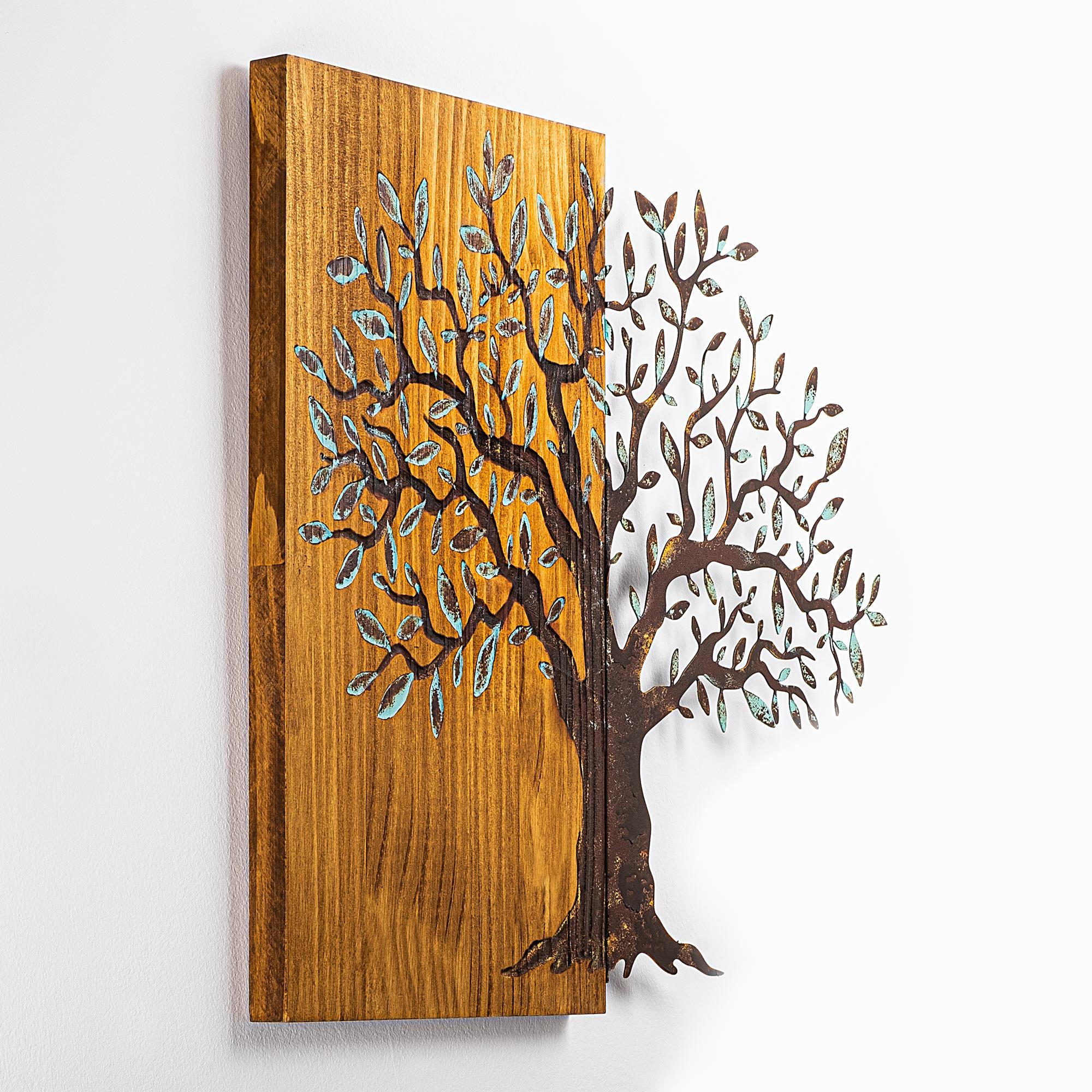 MA-371-A Ahşap Metal Duvar Tablosu | ByLamp