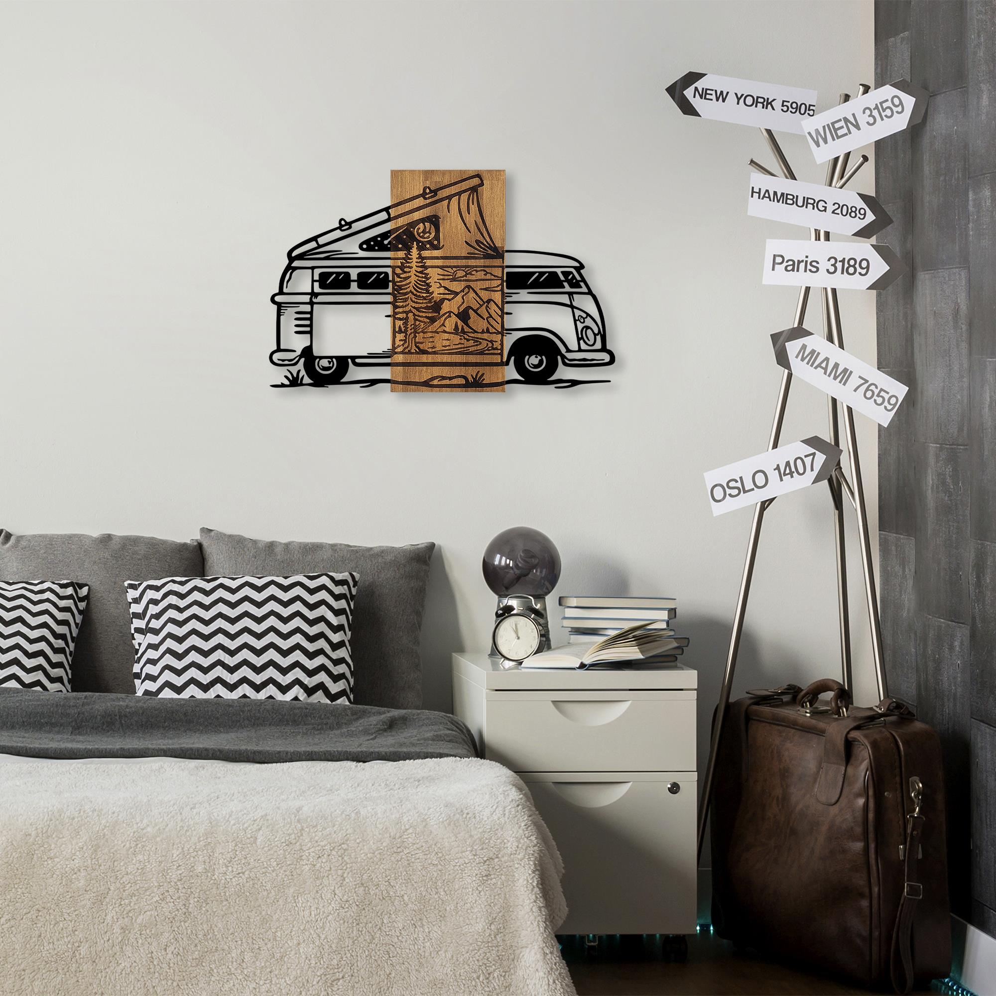 MA-379 Ahşap Metal Duvar Tablosu | ByLamp