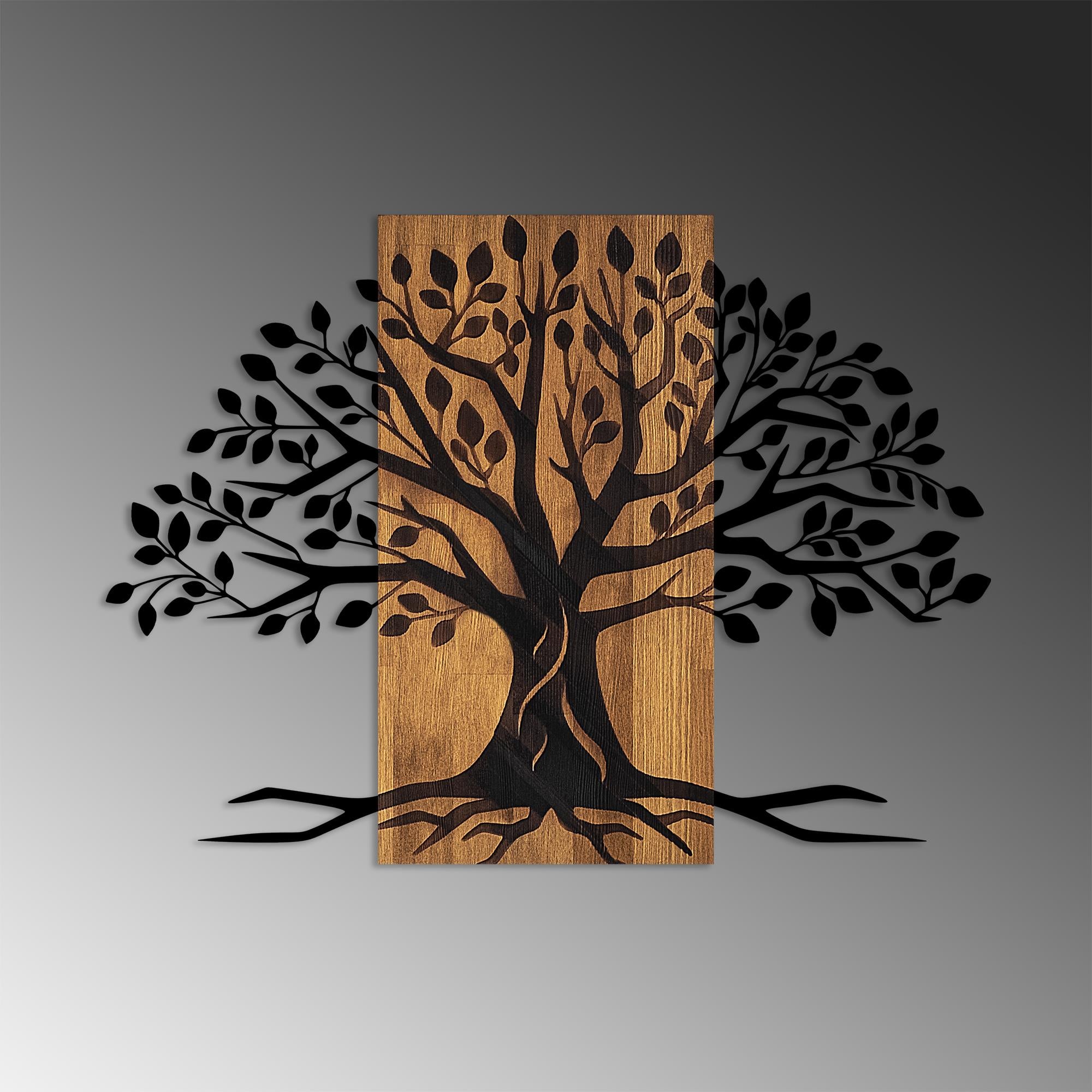 MA-382 Ahşap Metal Duvar Tablosu | ByLamp