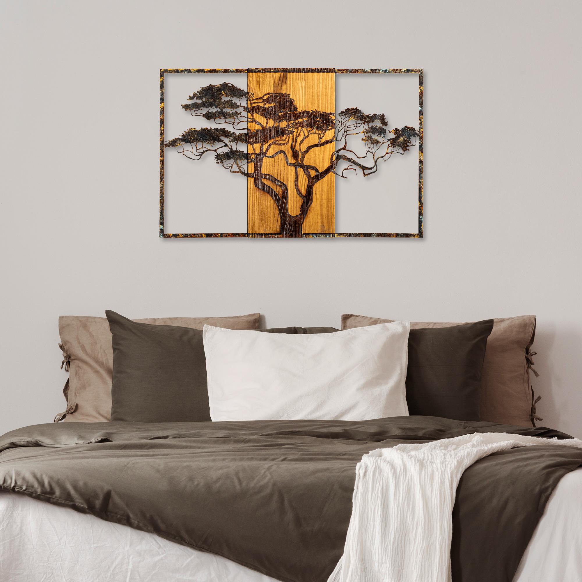 MA-388-A Ahşap Metal Duvar Tablosu | ByLamp