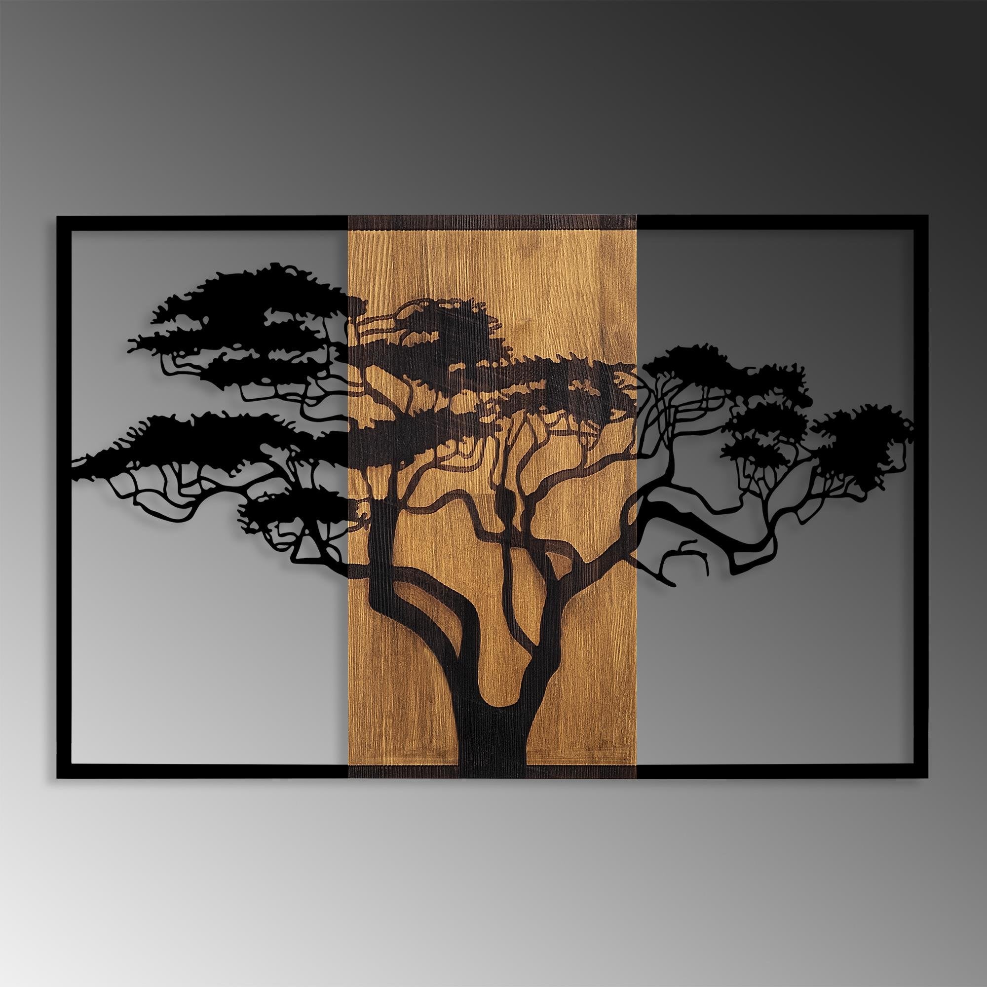 MA-388 Ahşap Metal Duvar Tablosu | ByLamp