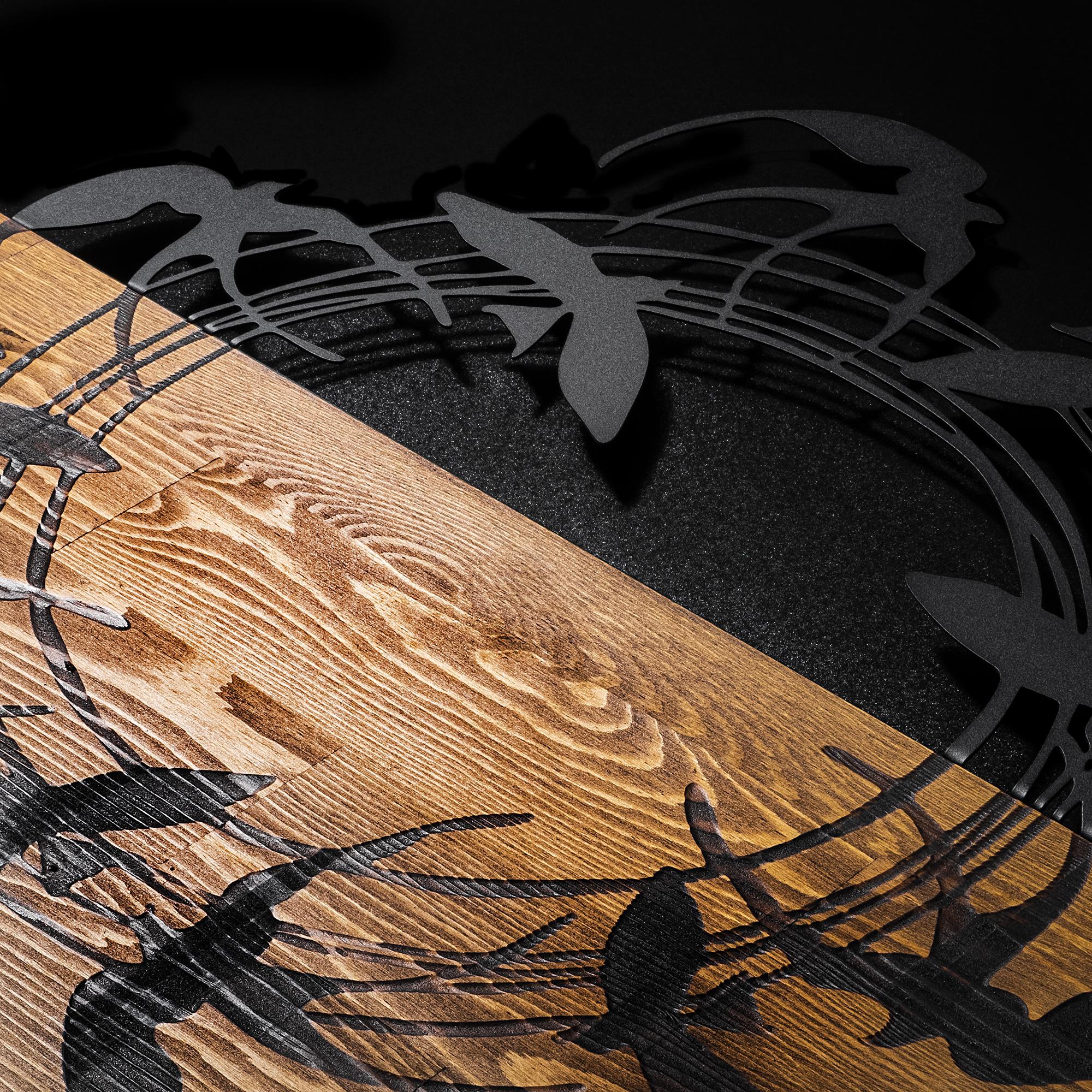 MA-394 Ahşap Metal Duvar Tablosu | ByLamp