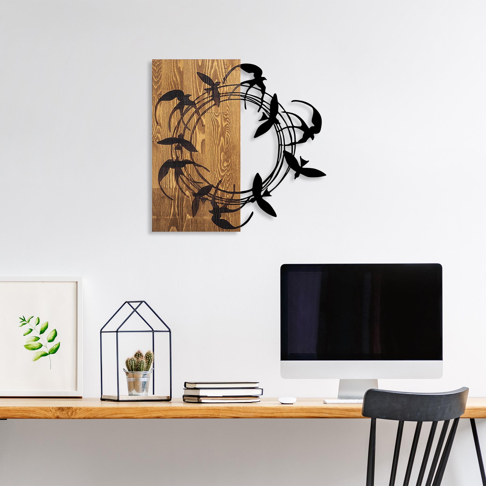 MA-394 Ahşap Metal Duvar Tablosu | ByLamp