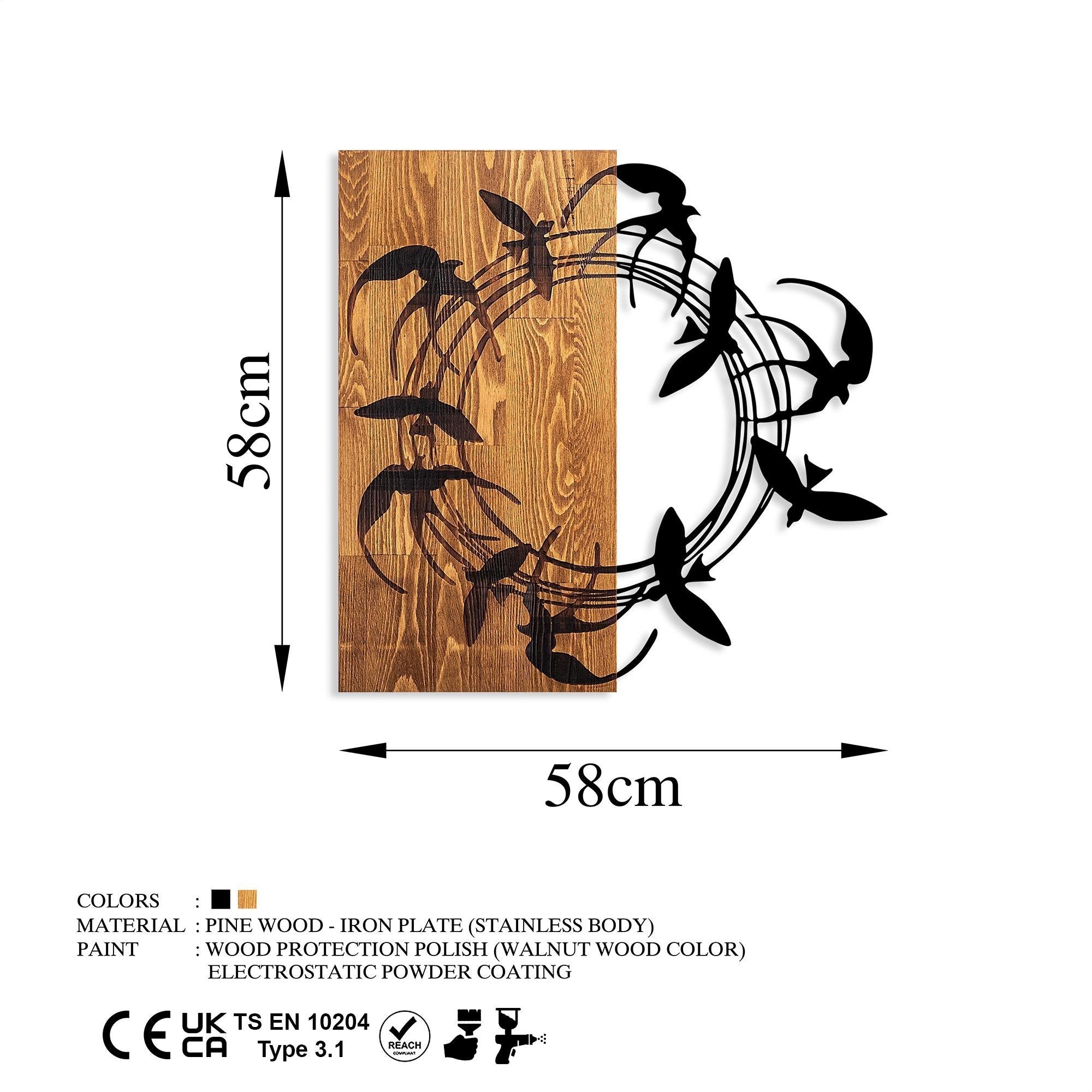 MA-394 Ahşap Metal Duvar Tablosu | ByLamp