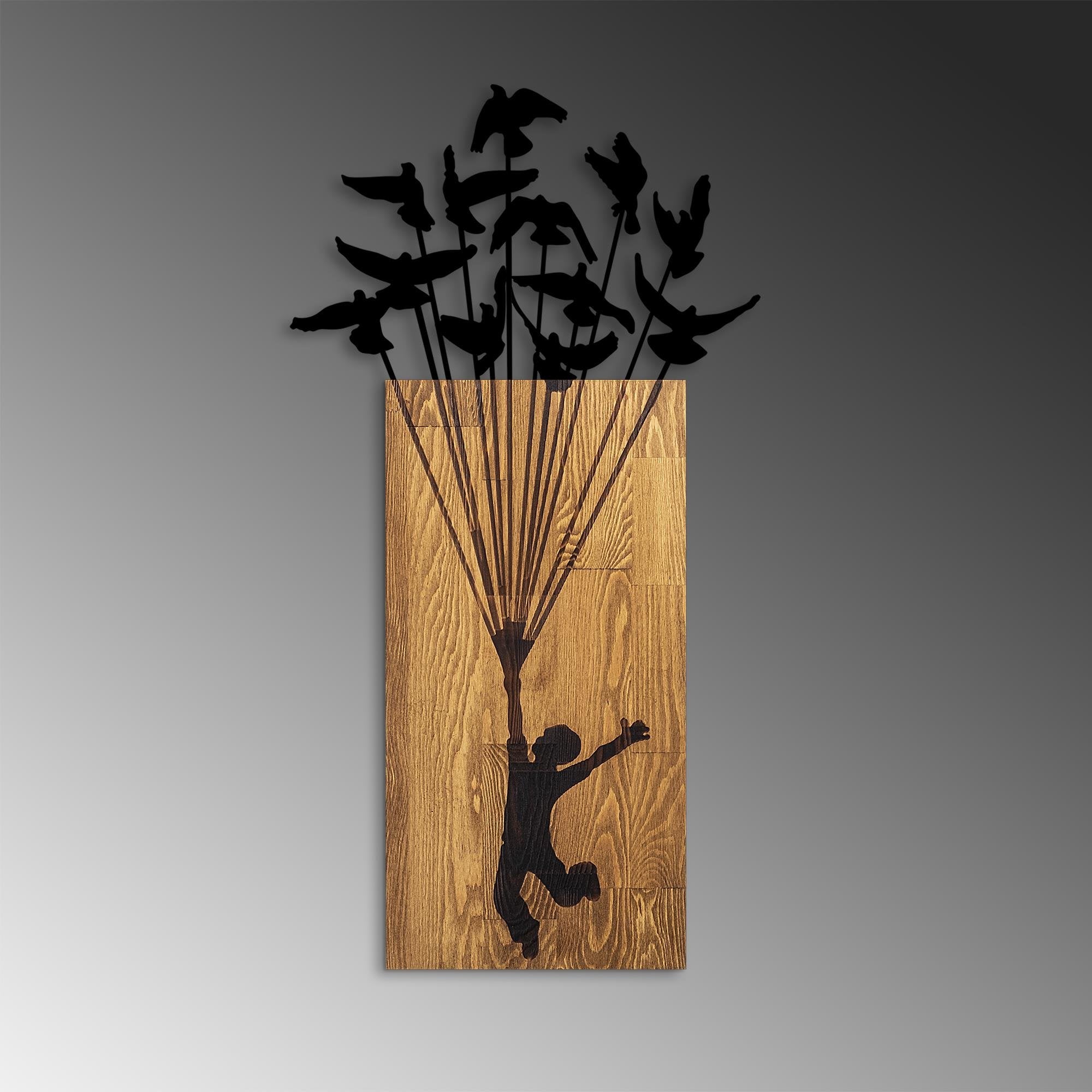 MA-396 Ahşap Metal Duvar Tablosu | ByLamp