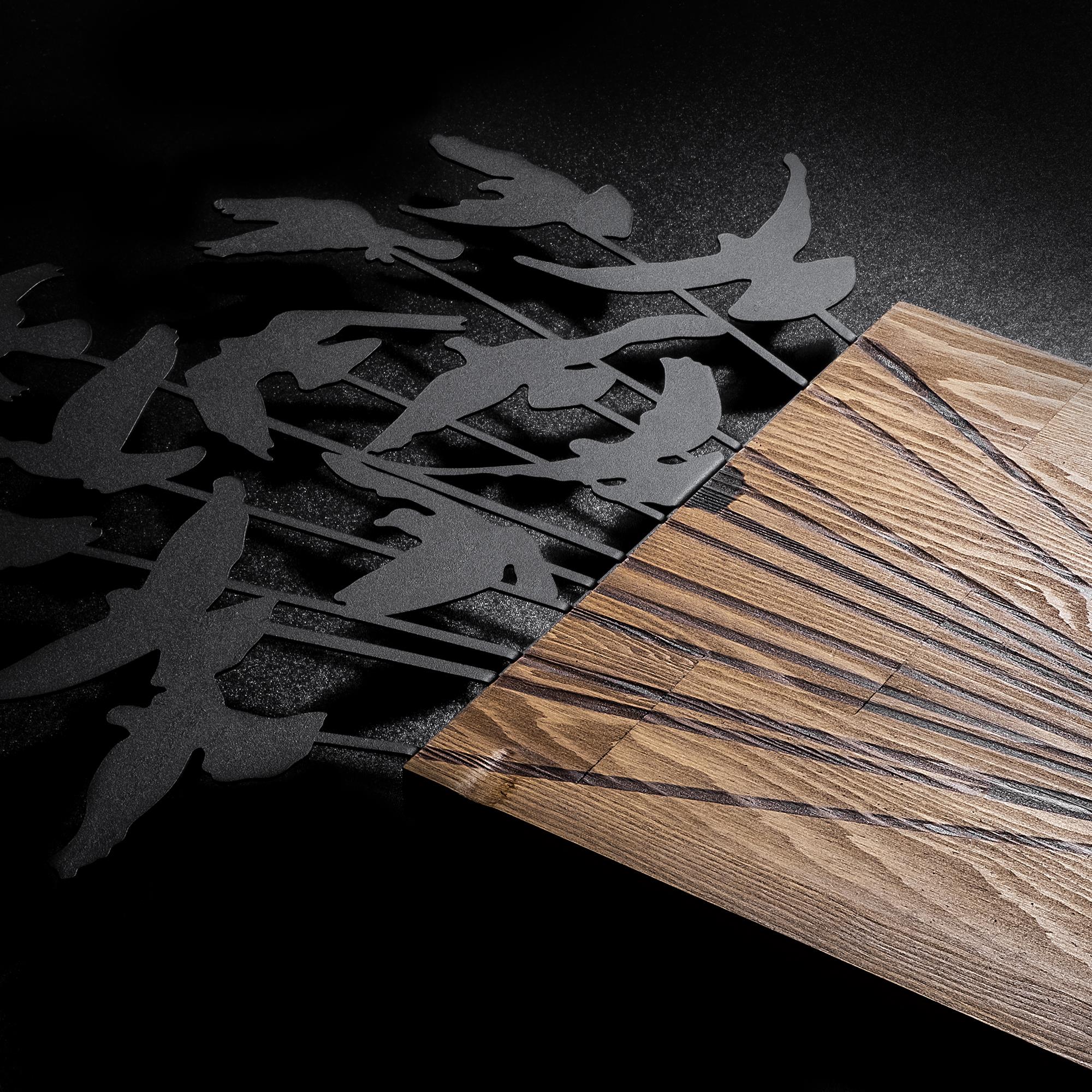 MA-396 Ahşap Metal Duvar Tablosu | ByLamp