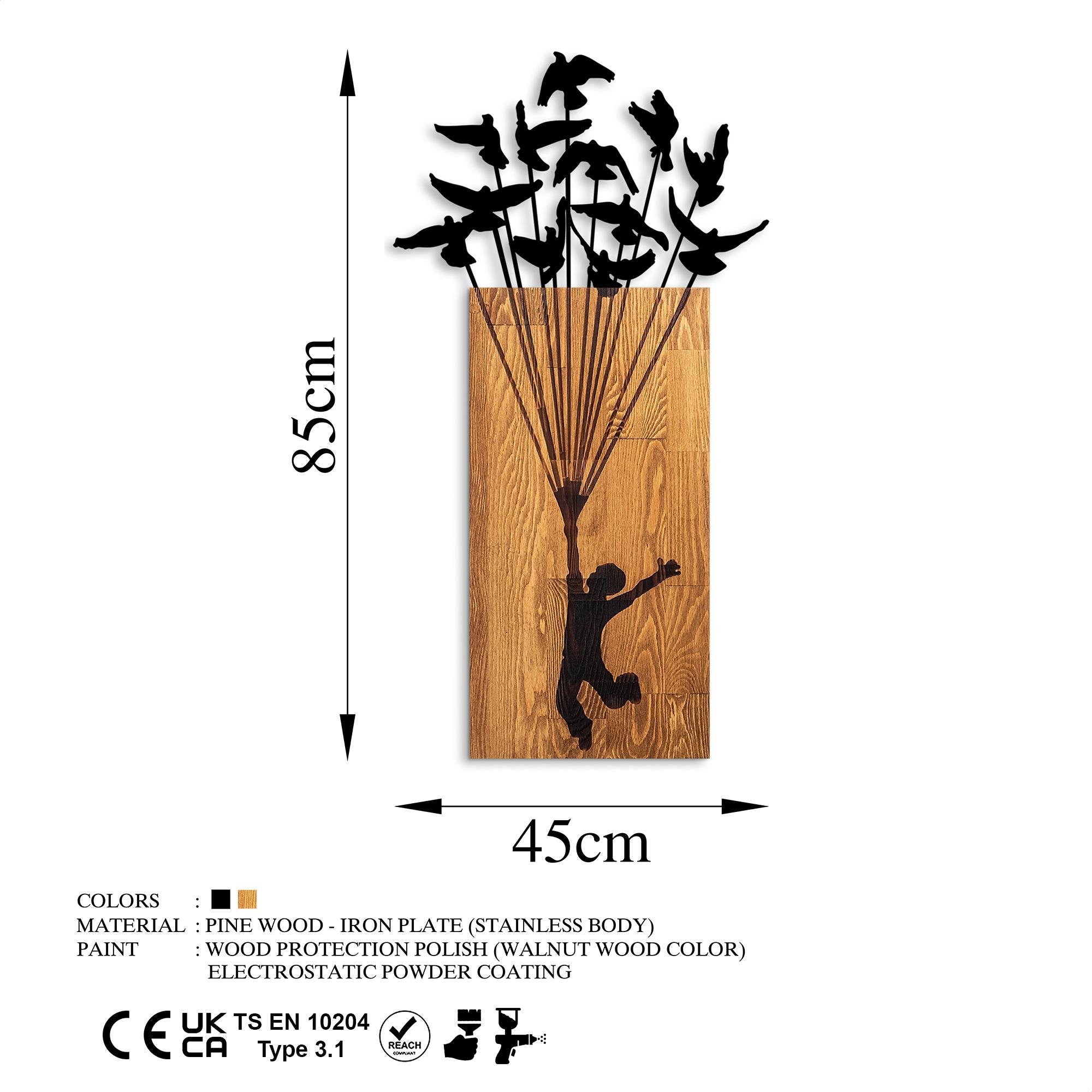 MA-396 Ahşap Metal Duvar Tablosu | ByLamp