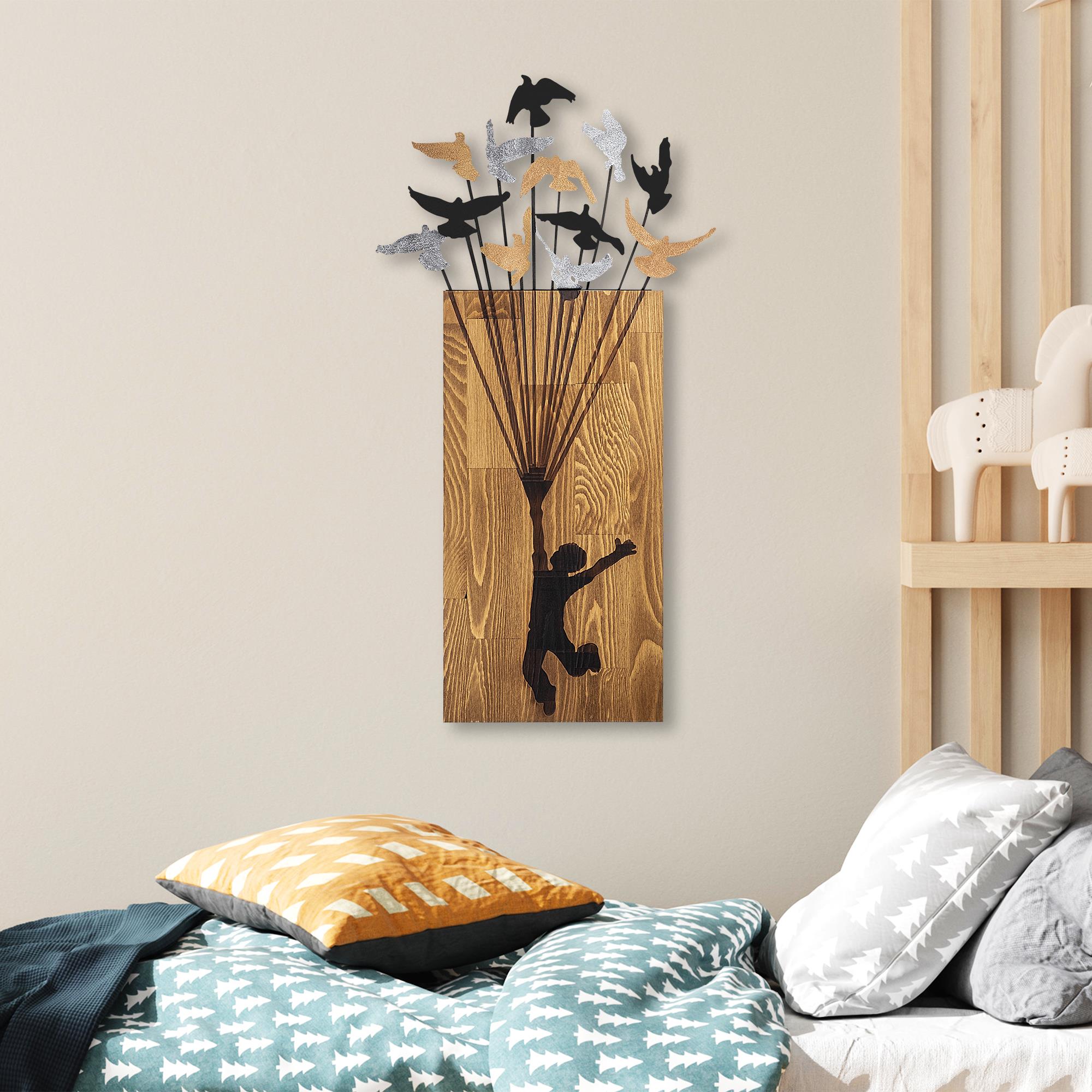 MA-397 Ahşap Metal Duvar Tablosu | ByLamp