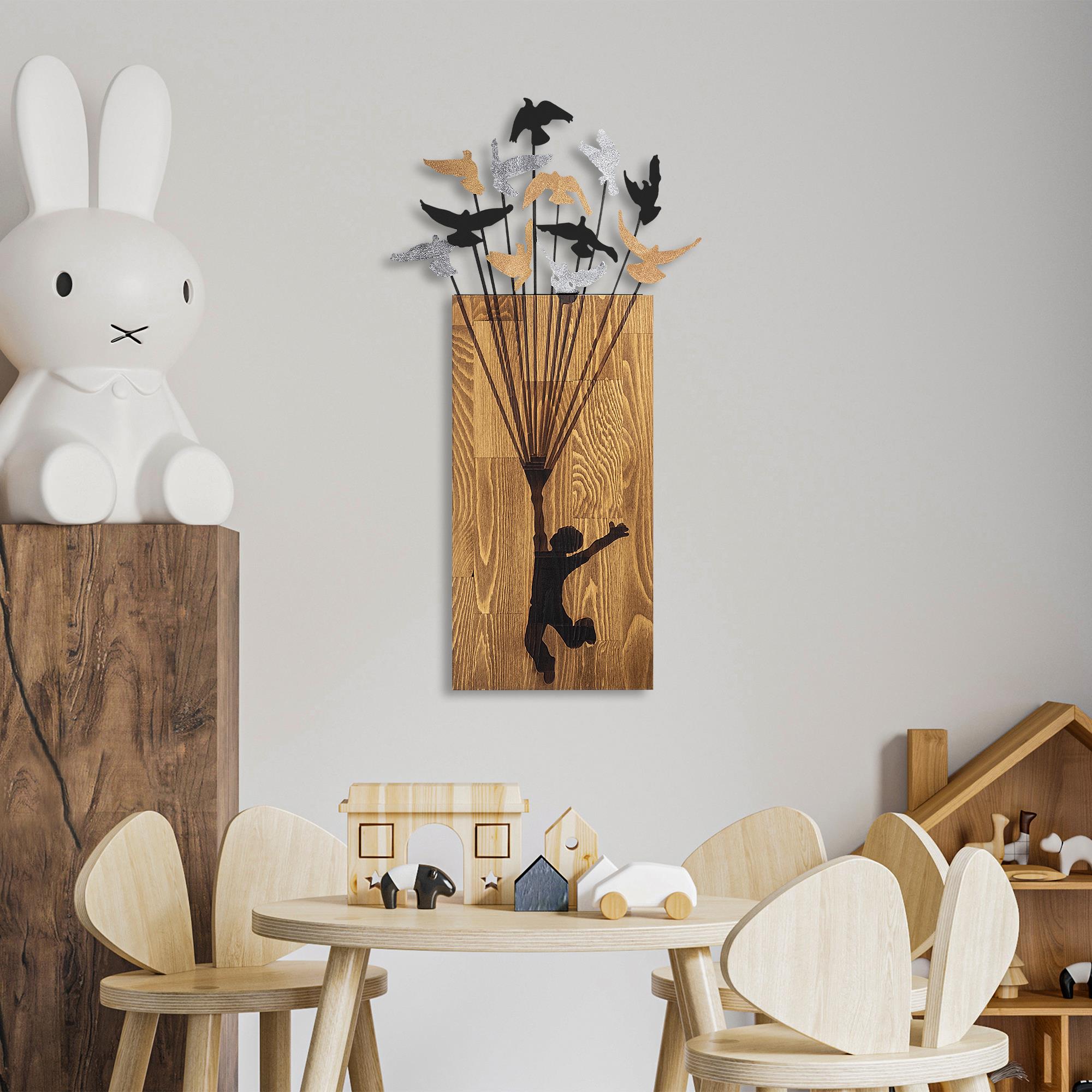 MA-397 Ahşap Metal Duvar Tablosu | ByLamp