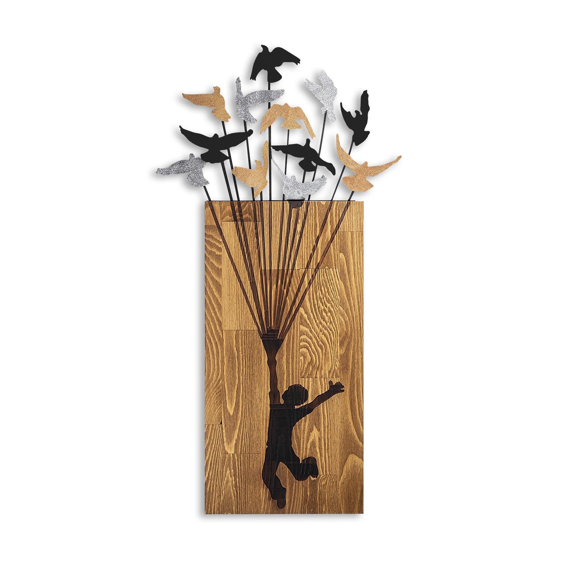 MA-397 Ahşap Metal Duvar Tablosu | ByLamp